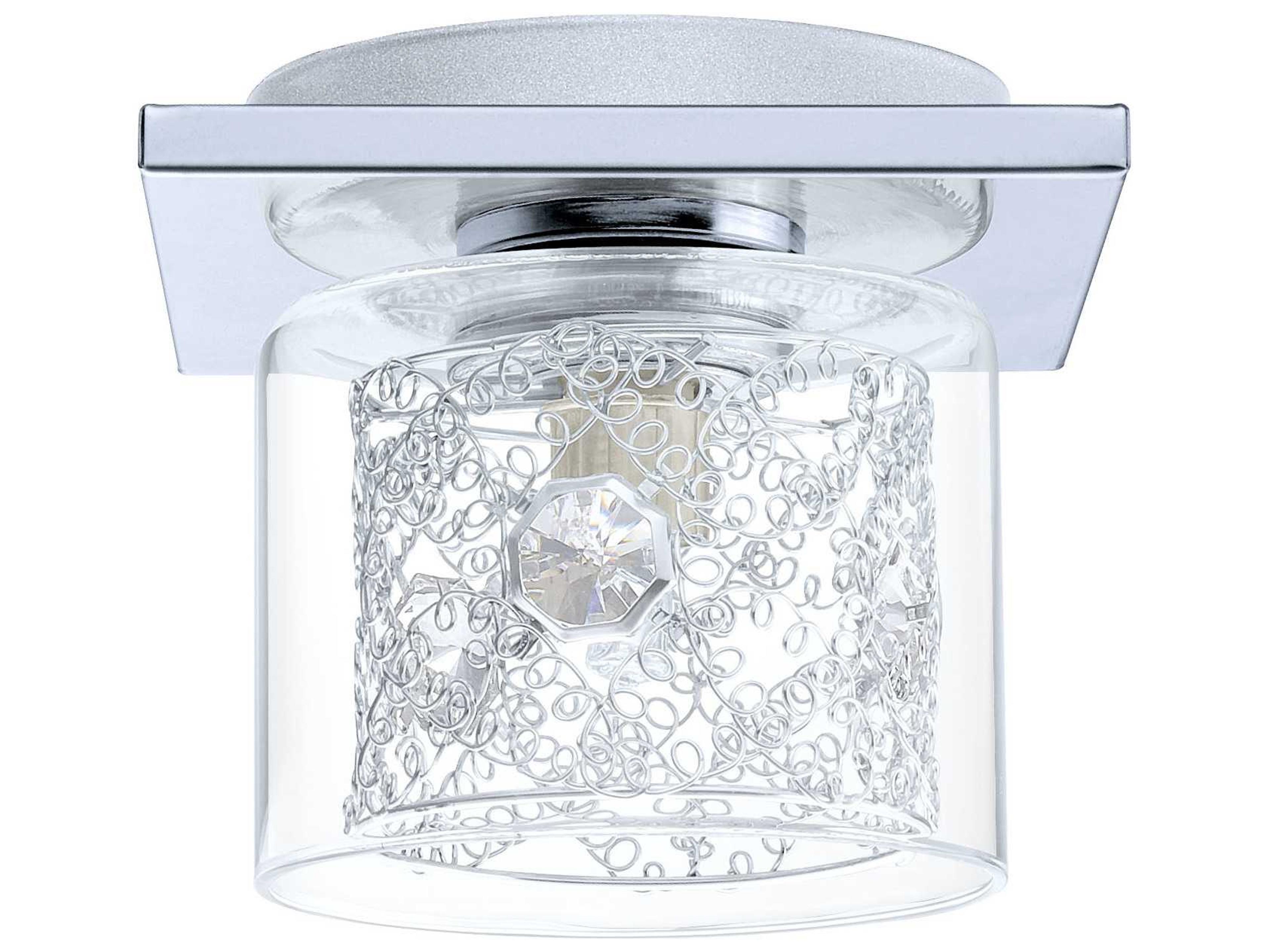 Eglo Pianella 1-Light Chrome Flush Mount
