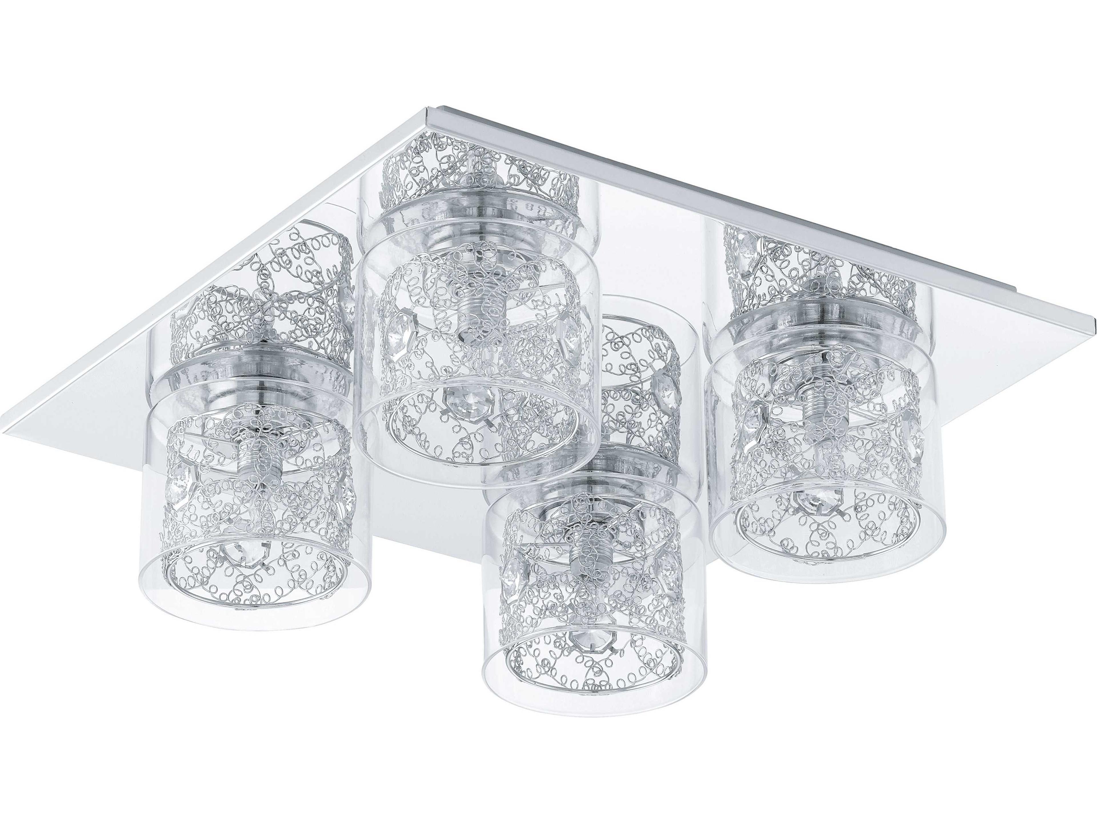 Eglo Pianella 4-Light Chrome Flush Mount