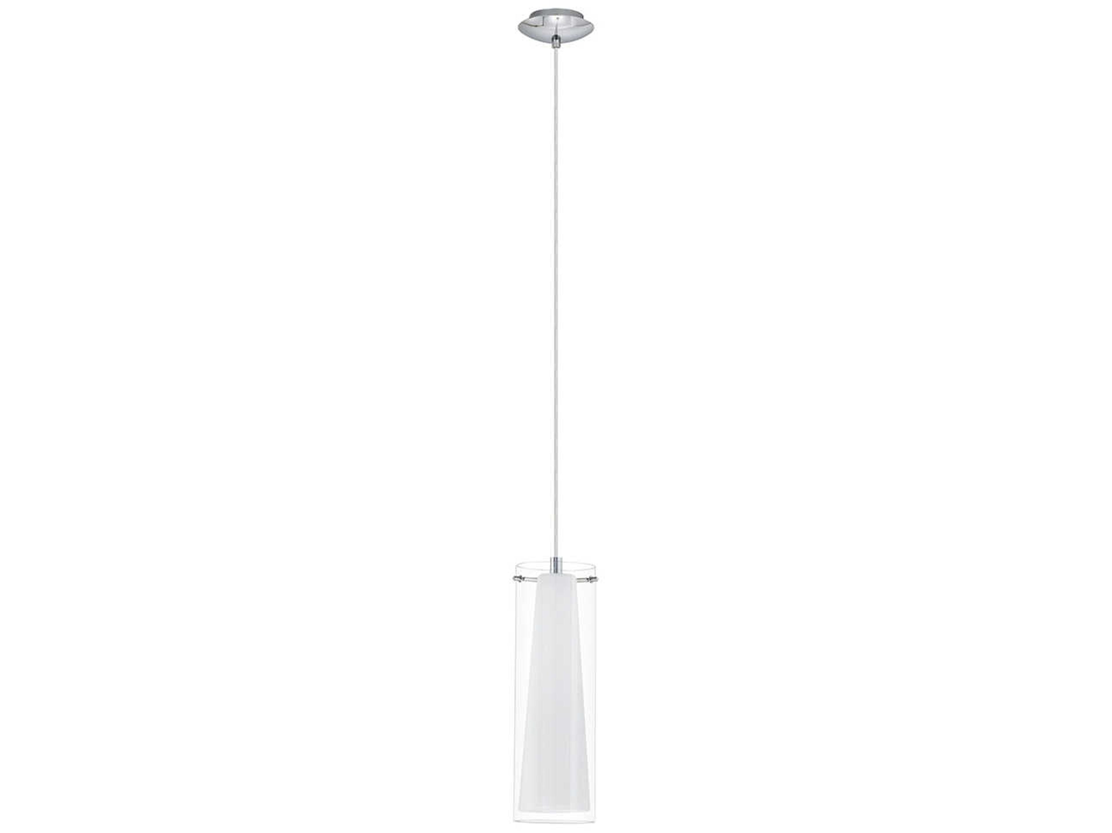 Eglo Pinto 1-Light Chrome Cylinder Mini Pendant