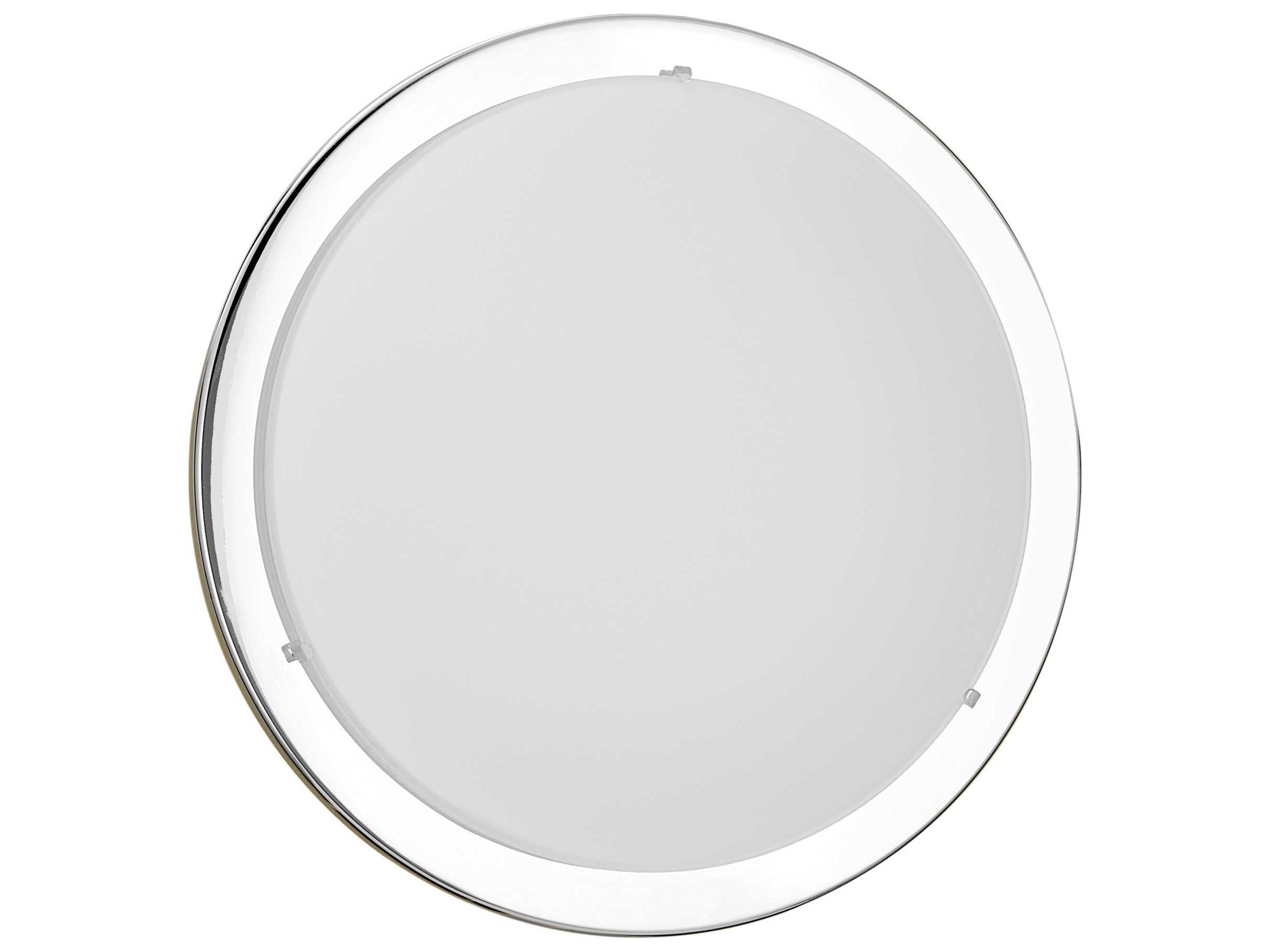 Eglo Planet 1-Light Chrome Round Flush Mount