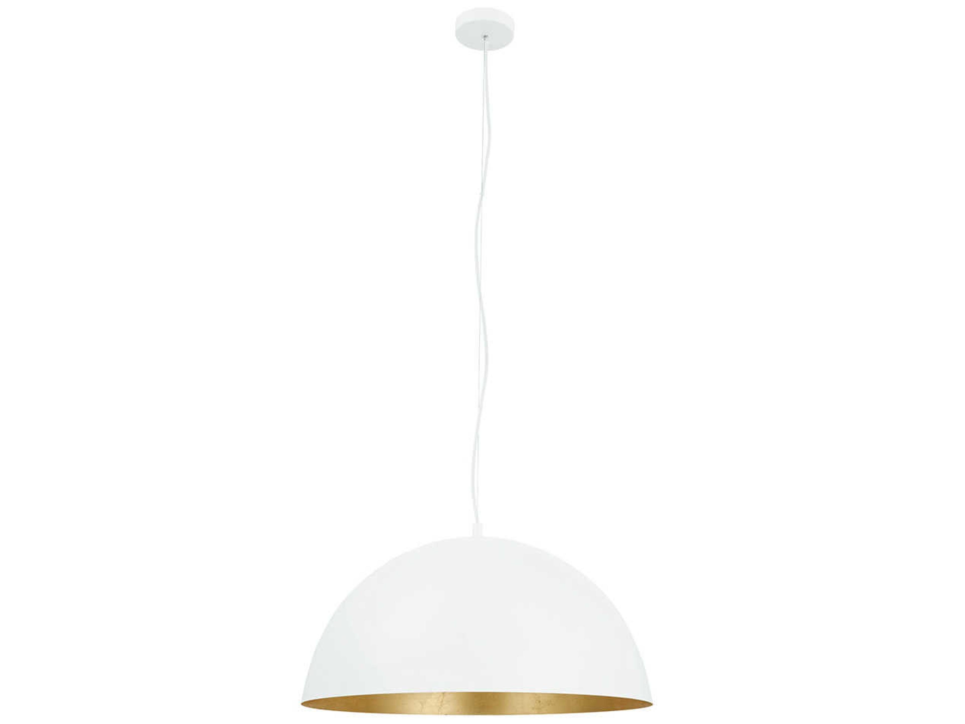 Eglo Rafaelino 1-Light White Gold Dome Pendant