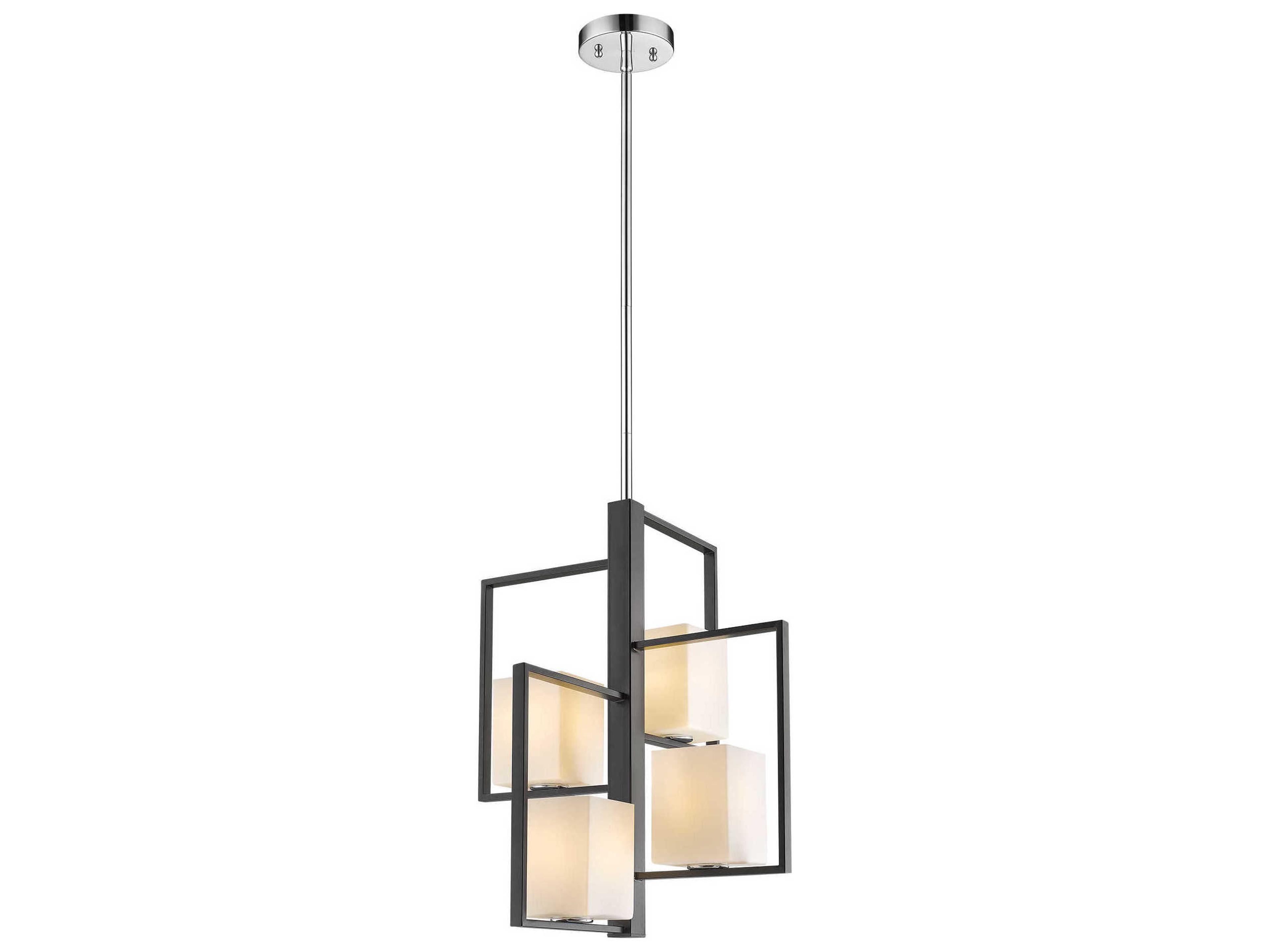 Eglo Regis Falls 4-Light Black Chrome Geometric Pendant