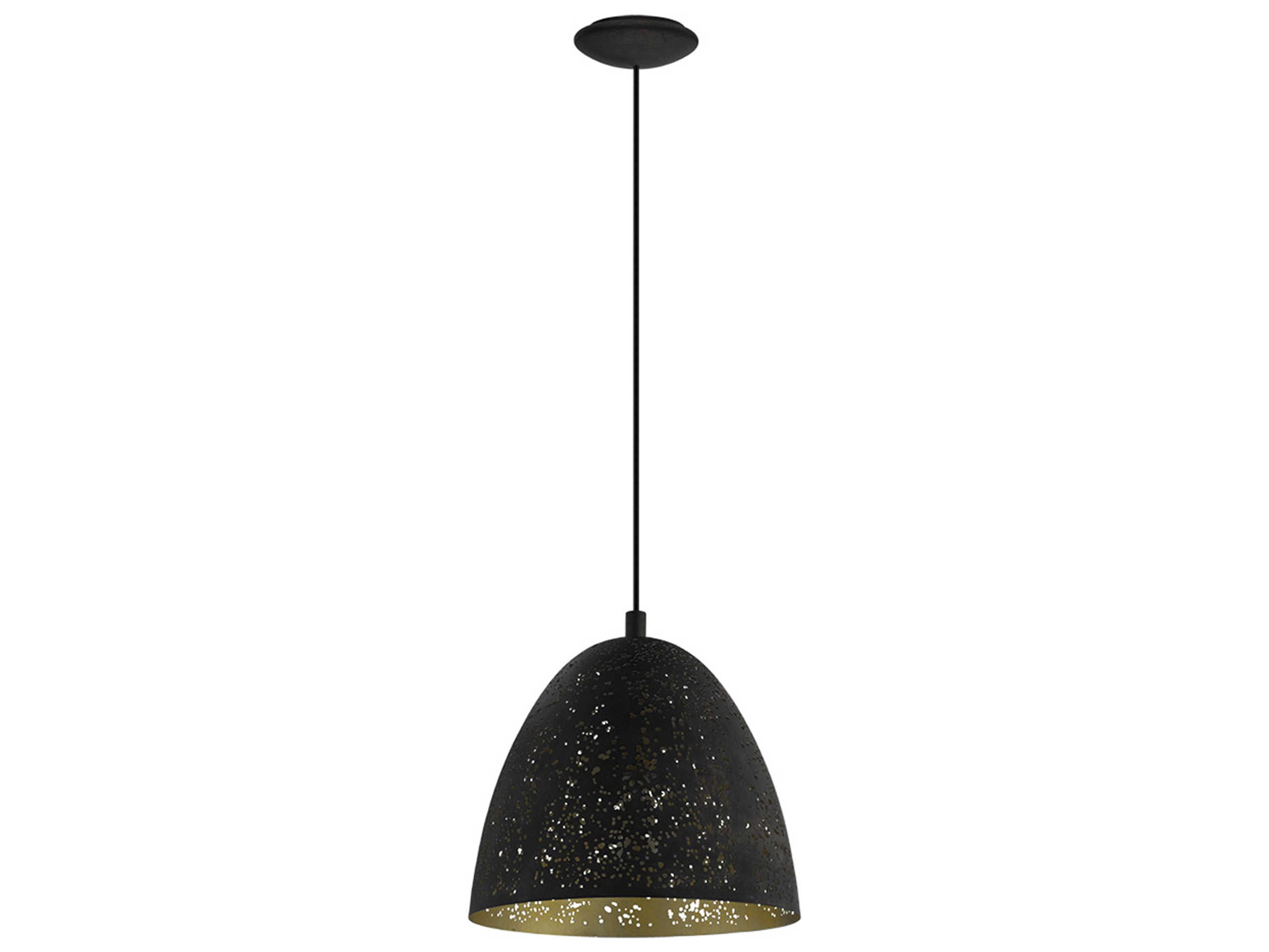 Eglo Safi 1-Light Matte Black Dome Mini Pendant