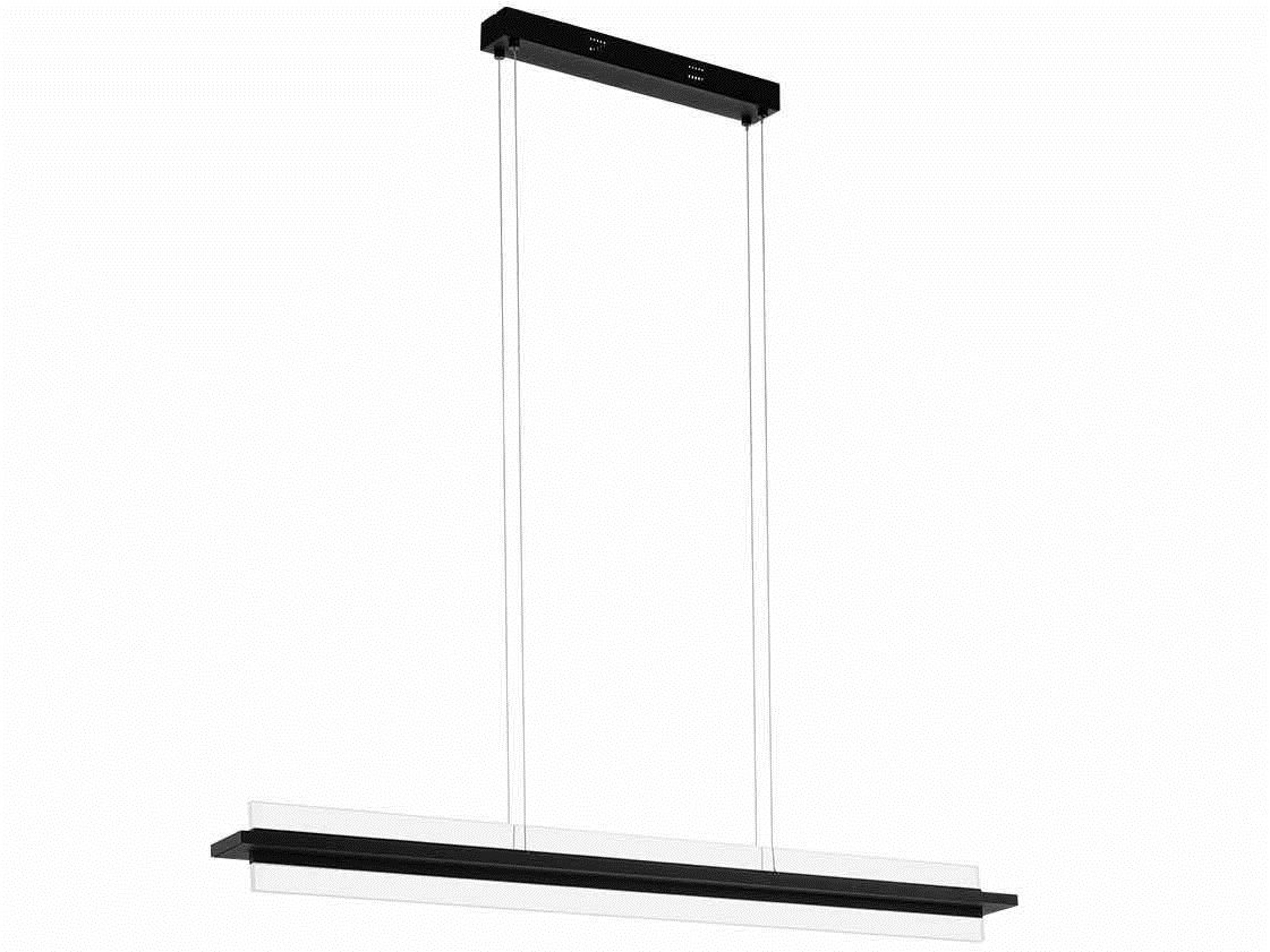 Eglo Spadafora 1-Light Black Linear Island Pendant