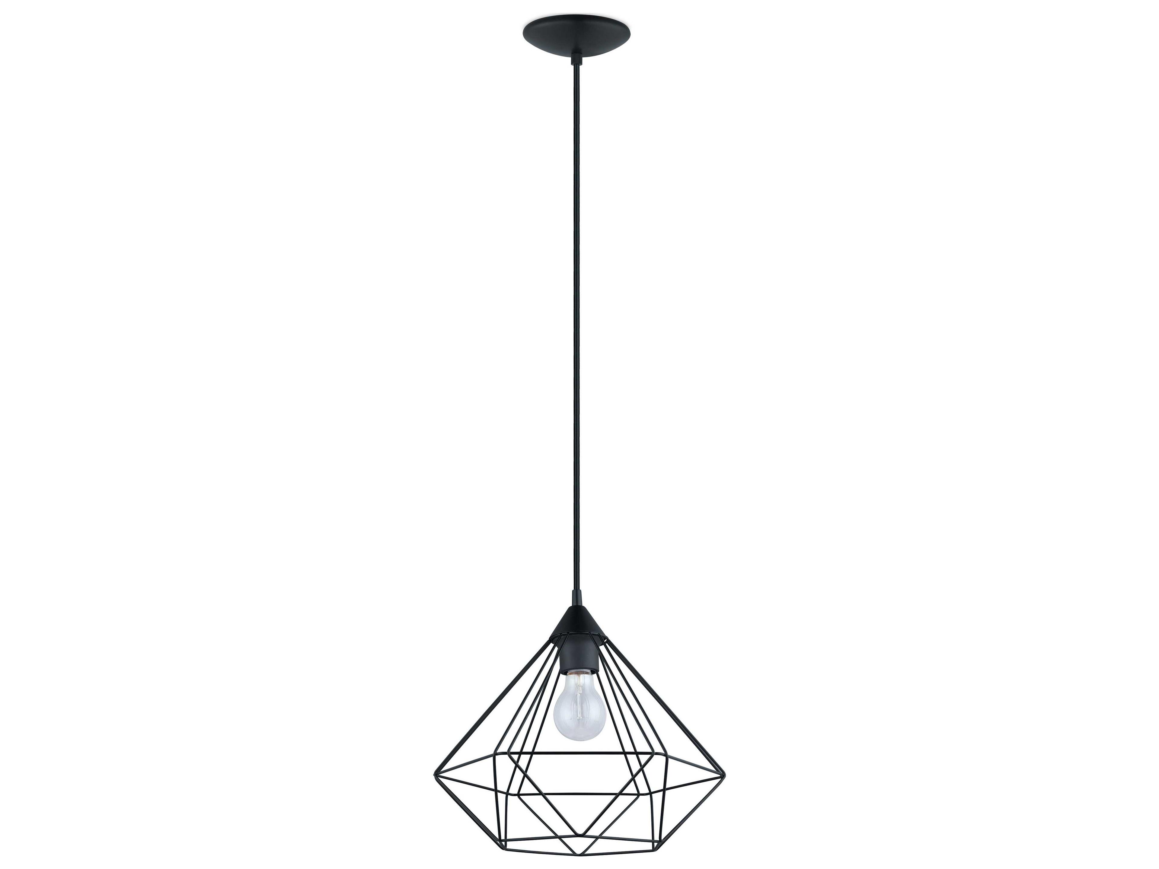 Eglo Tarbes 1-Light Matte Black Mini Pendant