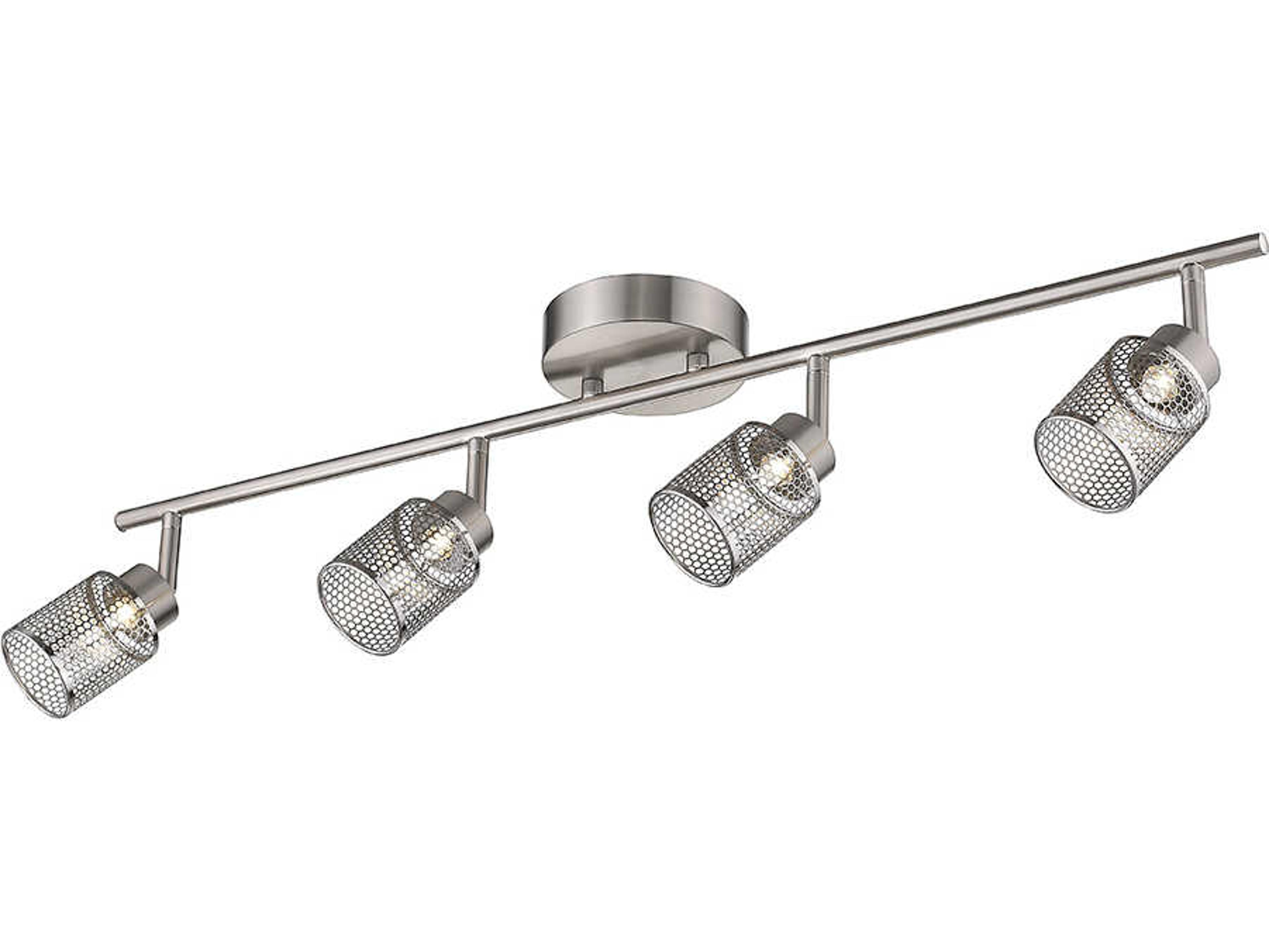 Eglo Temmar 4-Light Brushed Nickel Cylinder Track & Rail Light