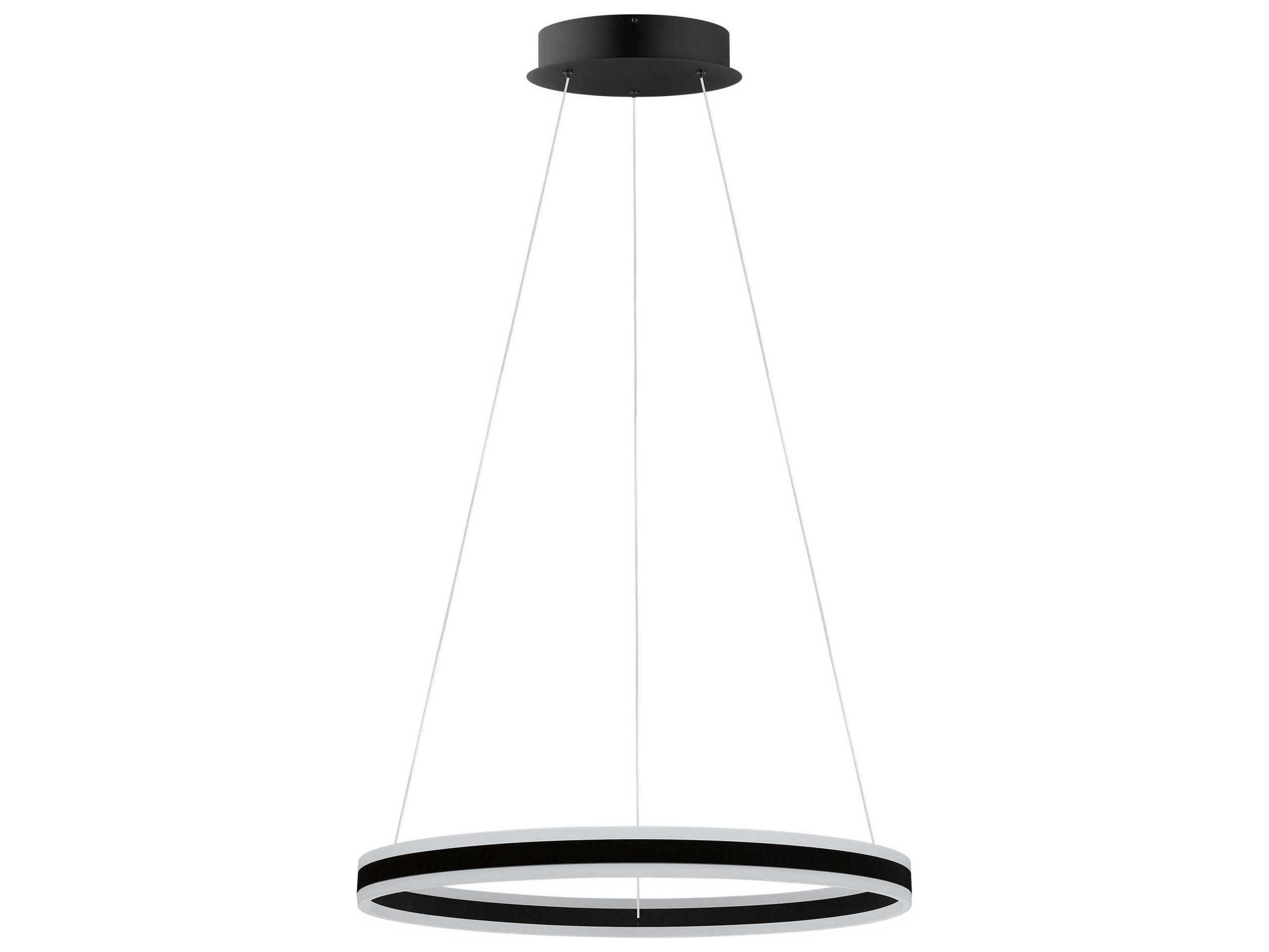 Eglo Tonarella 1-Light Black Round Pendant