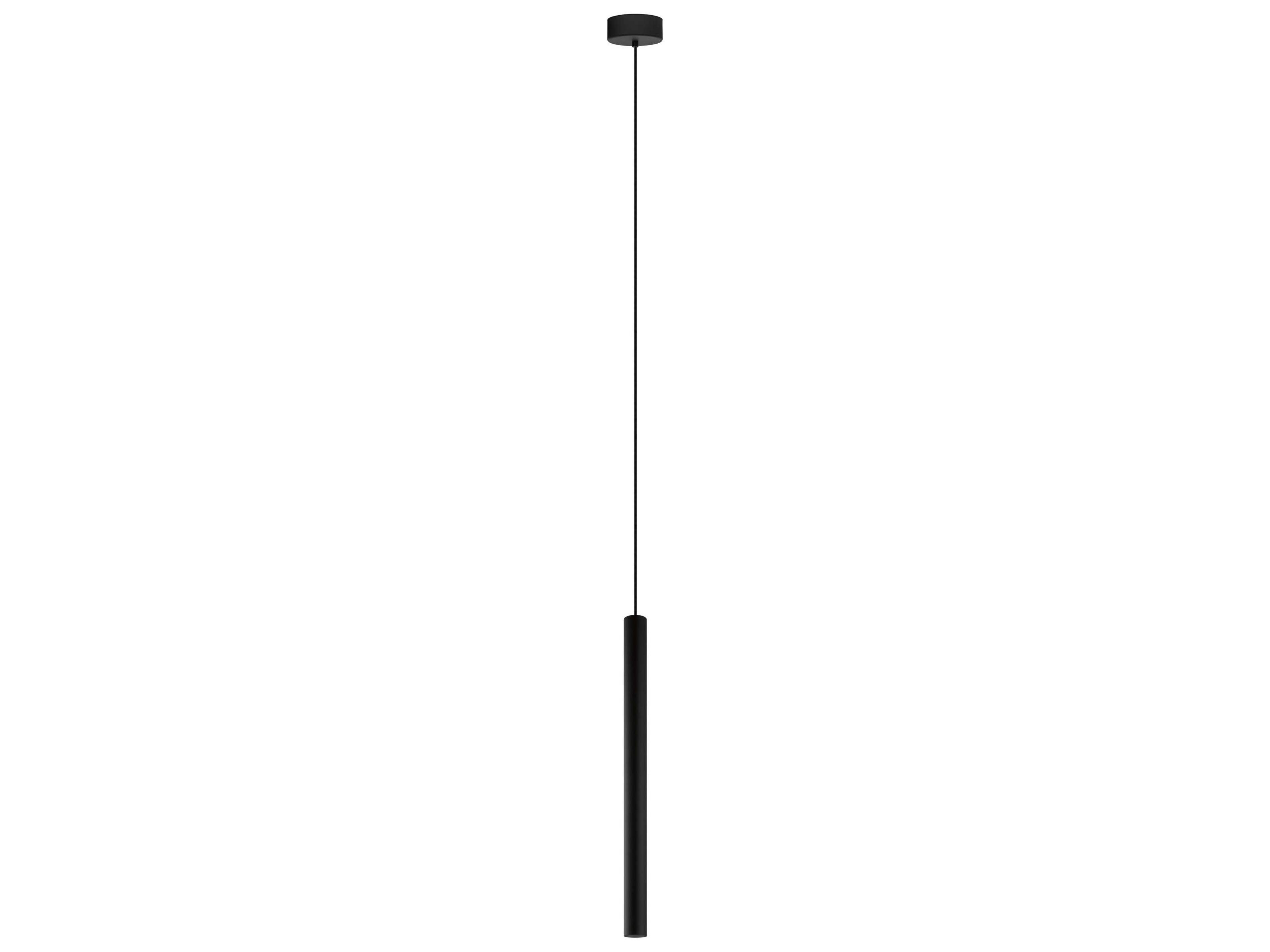 Eglo Tortoreto 1-Light Matte Black Cylinder Mini Pendant