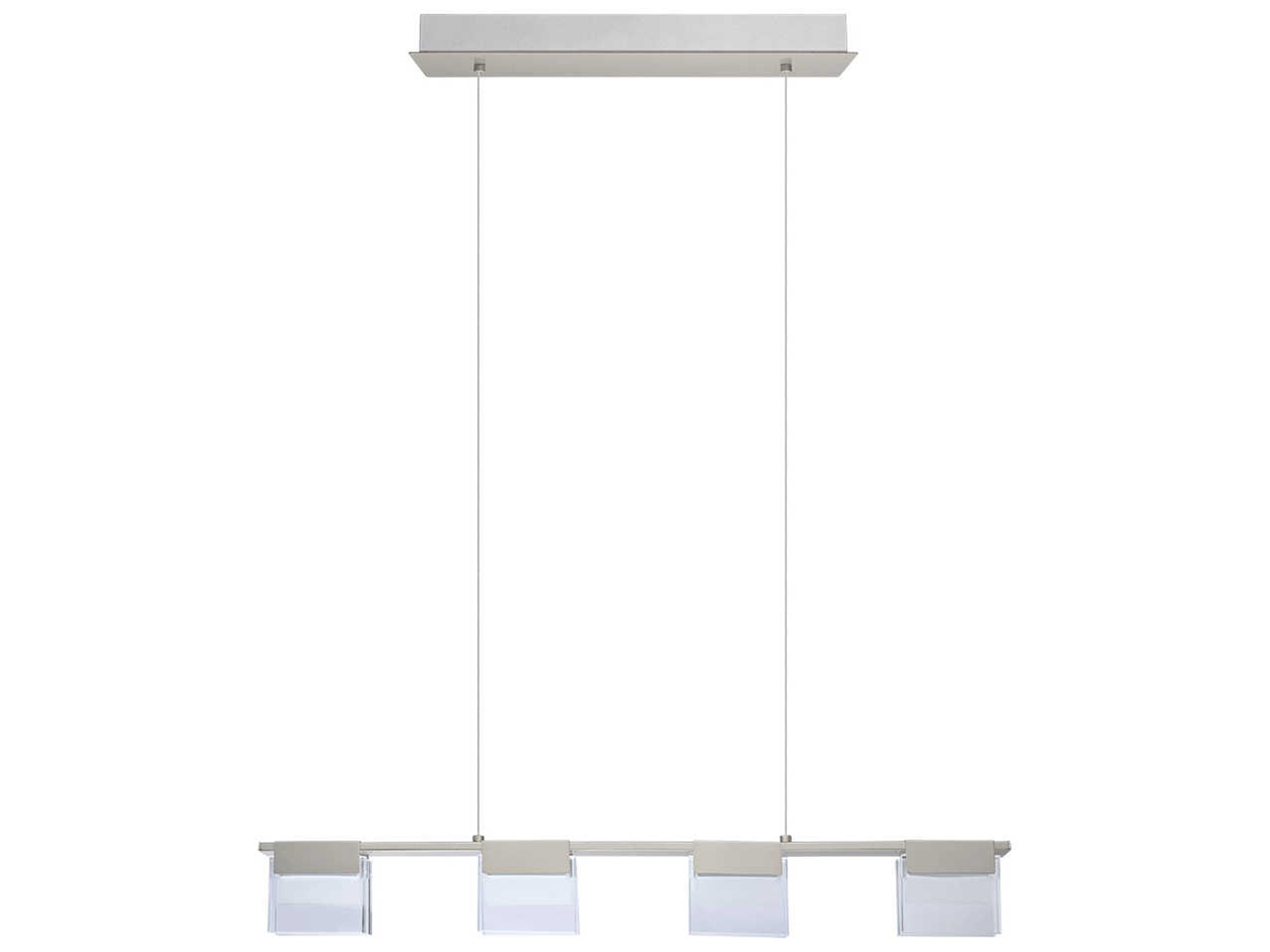 Eglo Vicino 4-Light Matte Nickel Linear Island Pendant