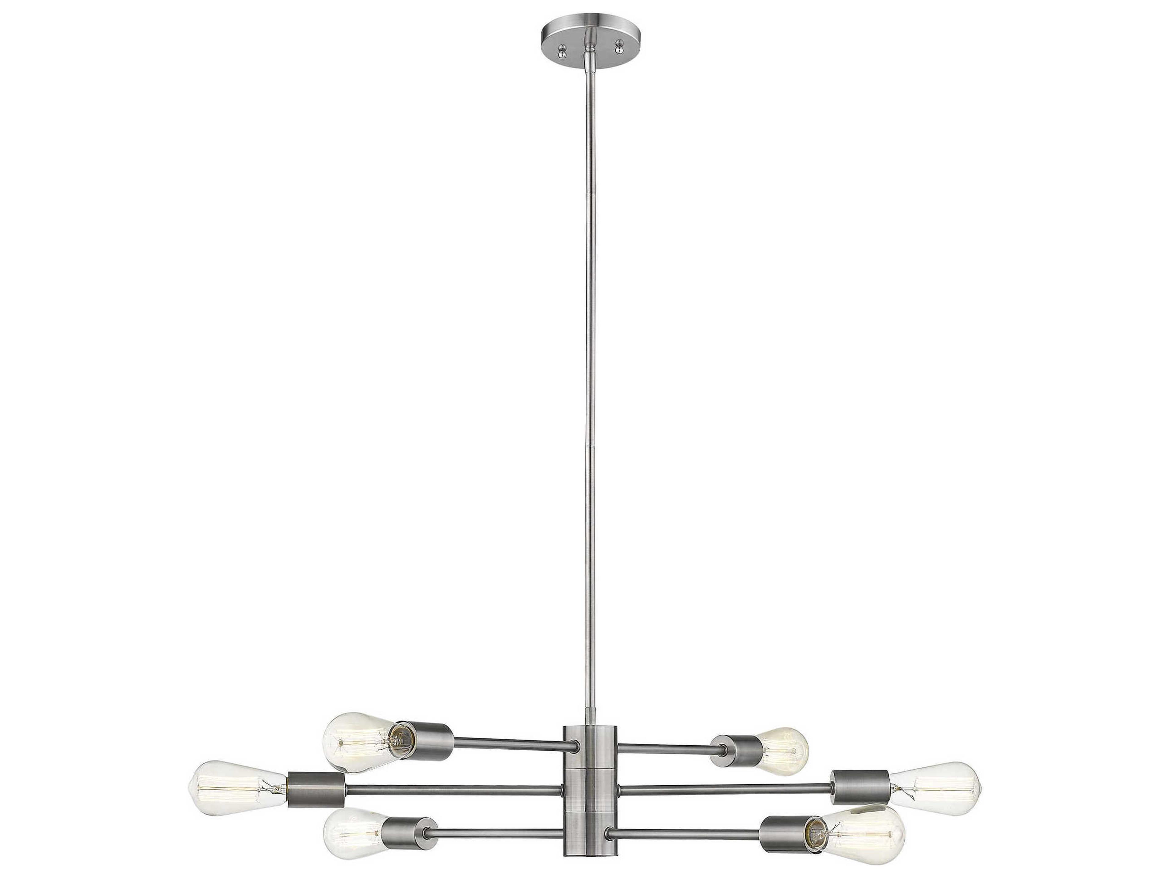 Eglo Willlsboro 6-Light Polished Nickel Linear Chandelier