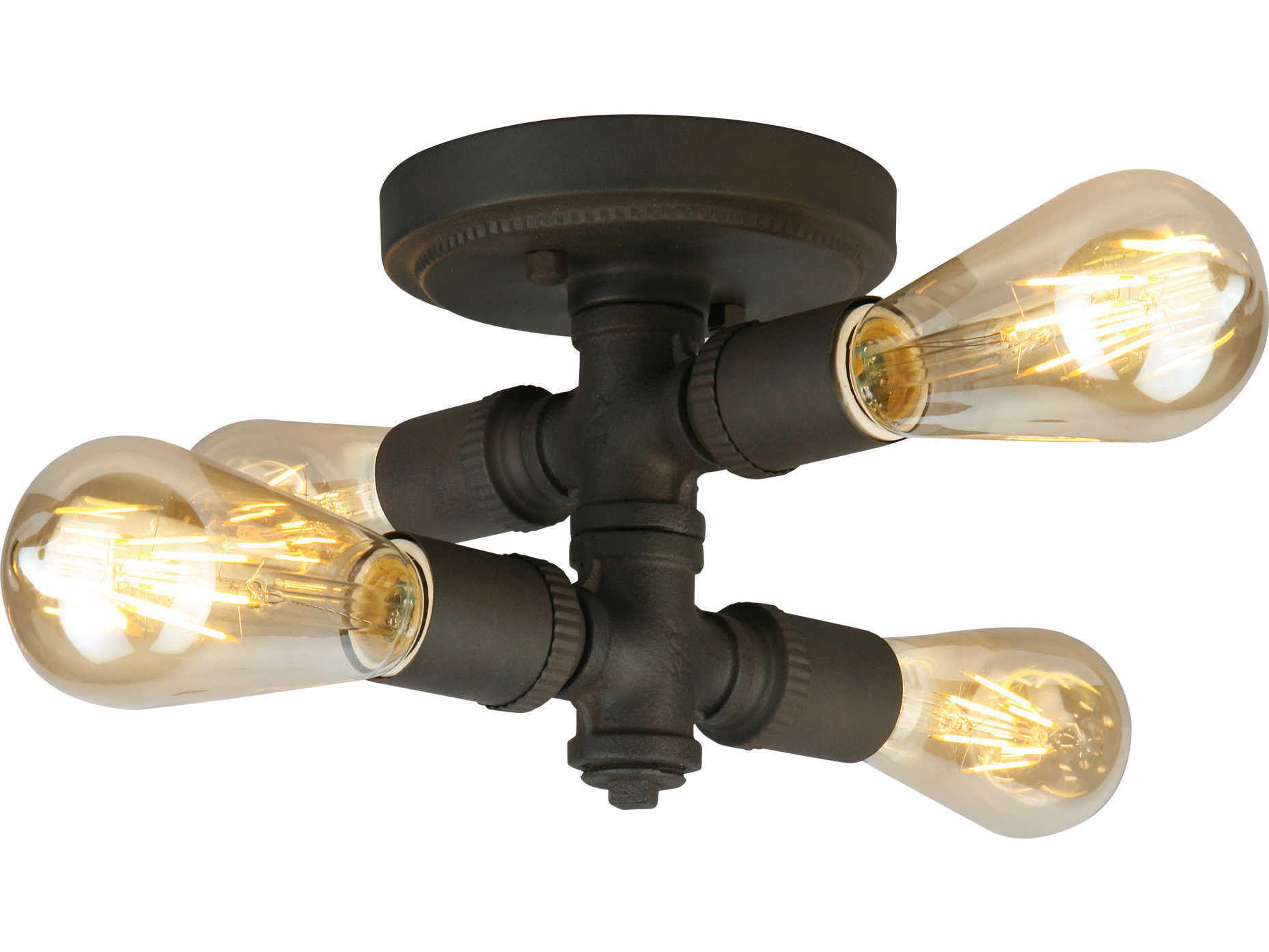 Eglo Wymer 4-Light Matte Bronze Semi Flush Mount