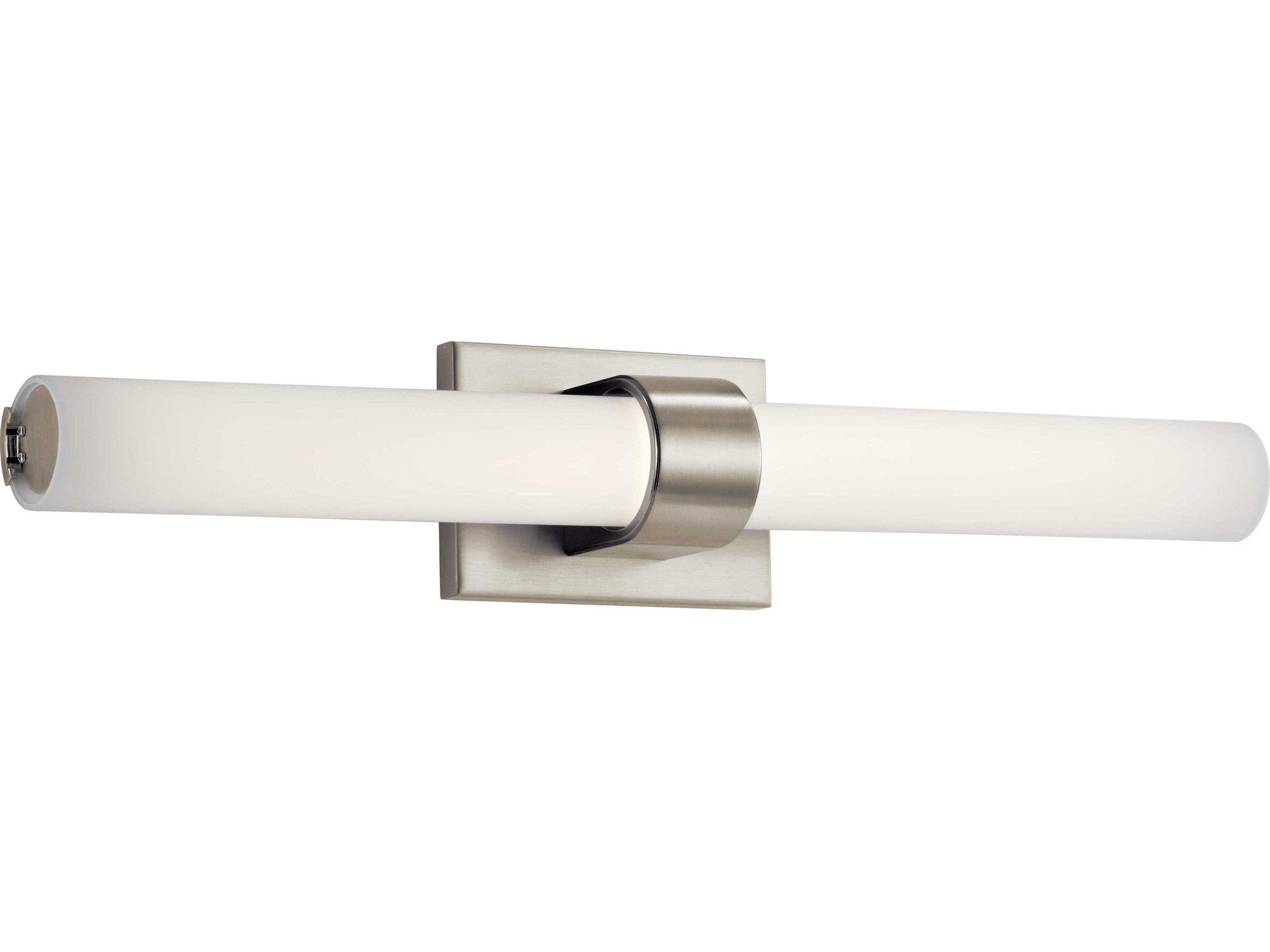 Elan Izza 1-Light Brushed Nickel Glass LED Vanity Light