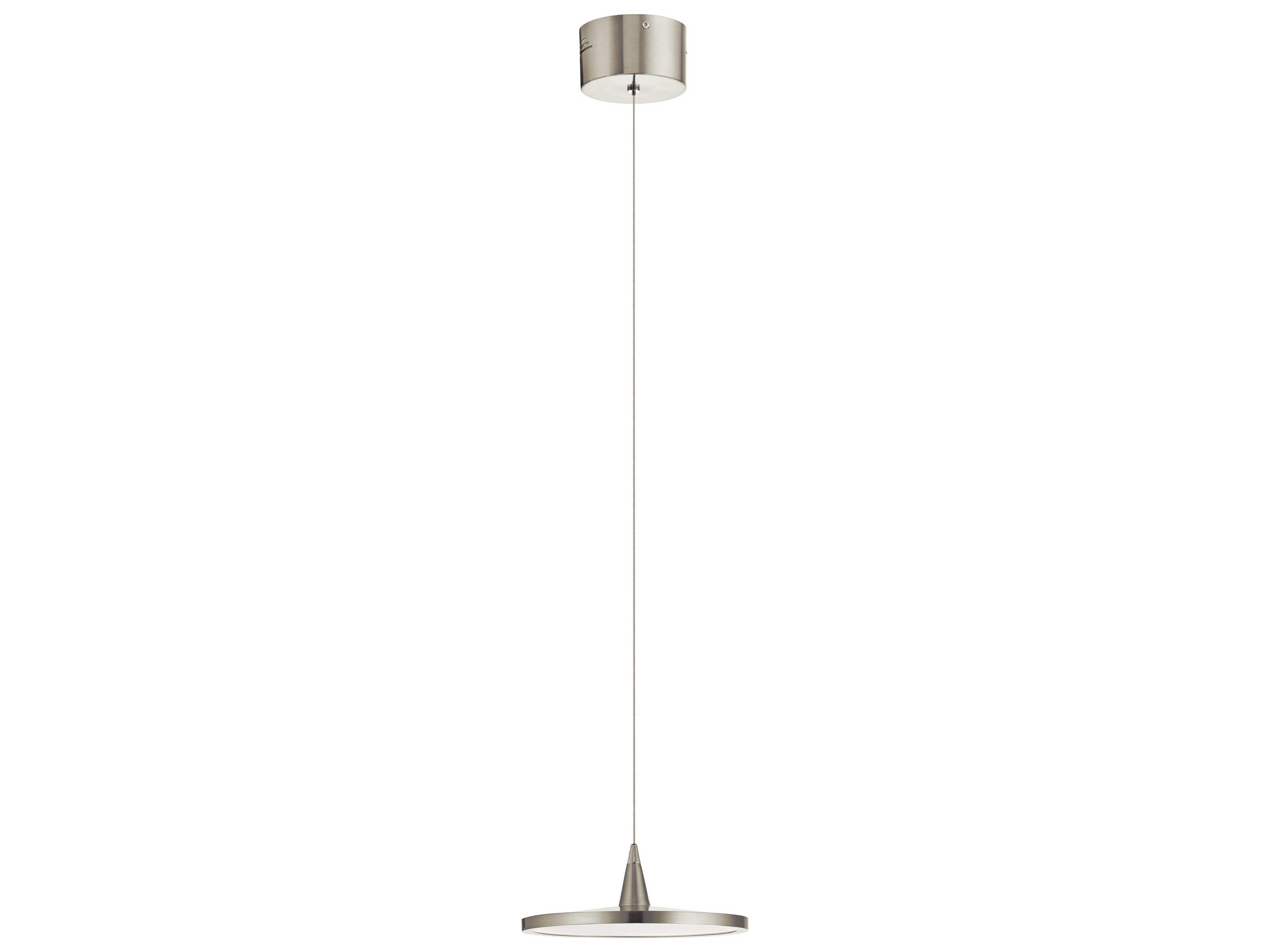 Jeno 1-Light Brushed Nickel LED Round Mini Pendant