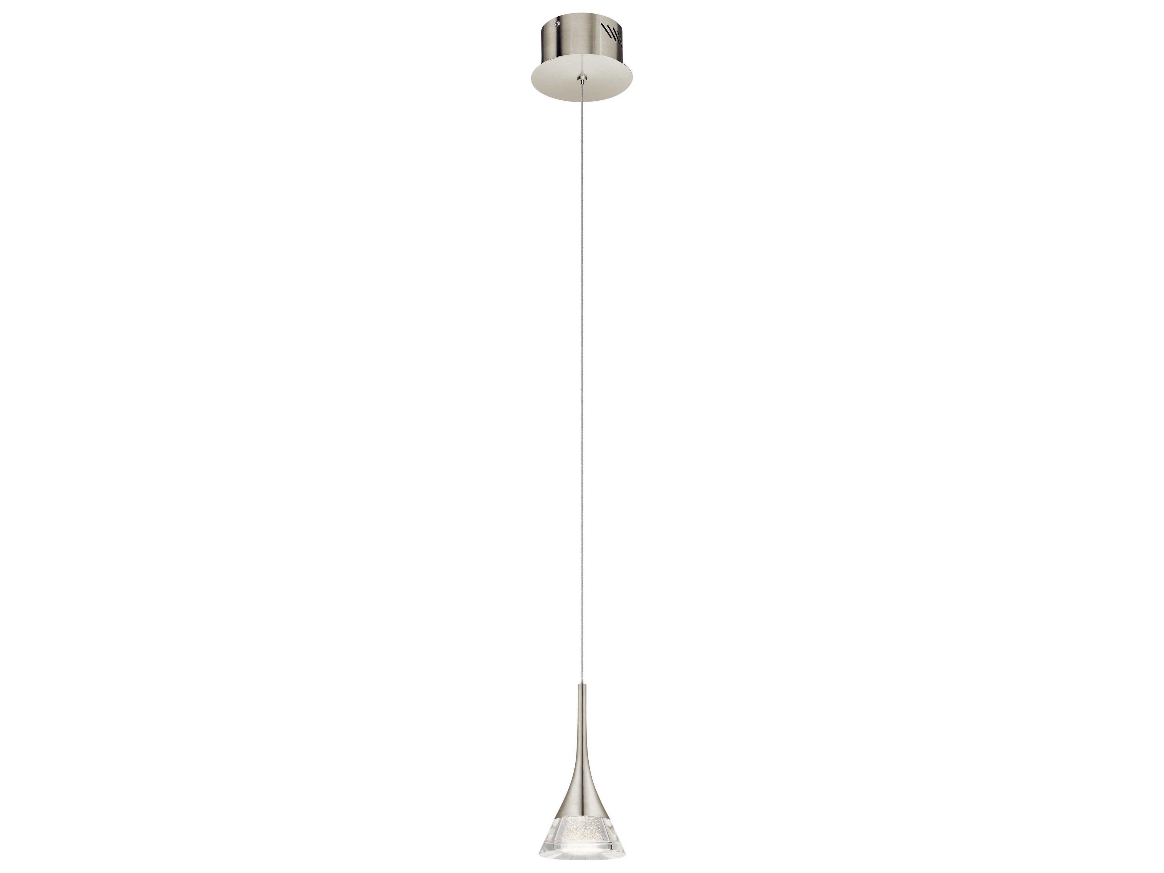 Elan Kabru 1-Light Brushed Nickel LED Mini Pendant