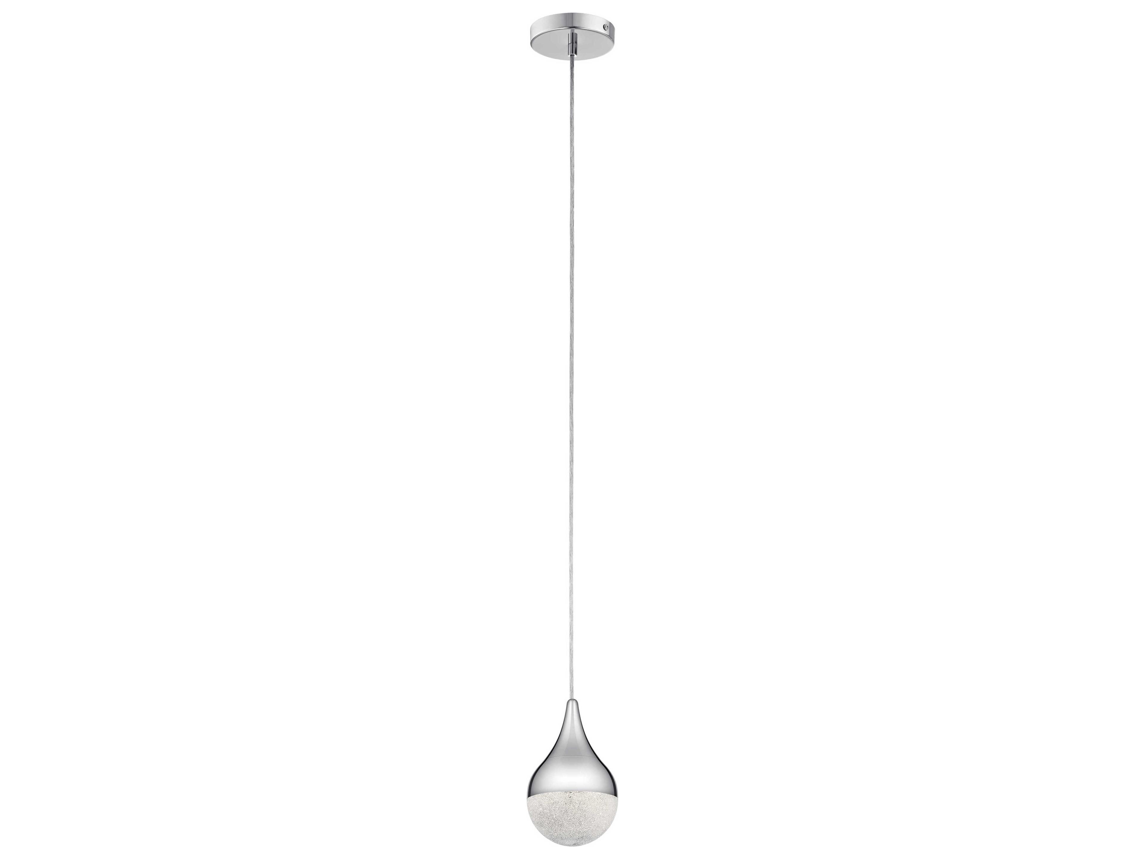 Elan Kiss 1-Light Chrome Crystal LED Globe Mini Pendant