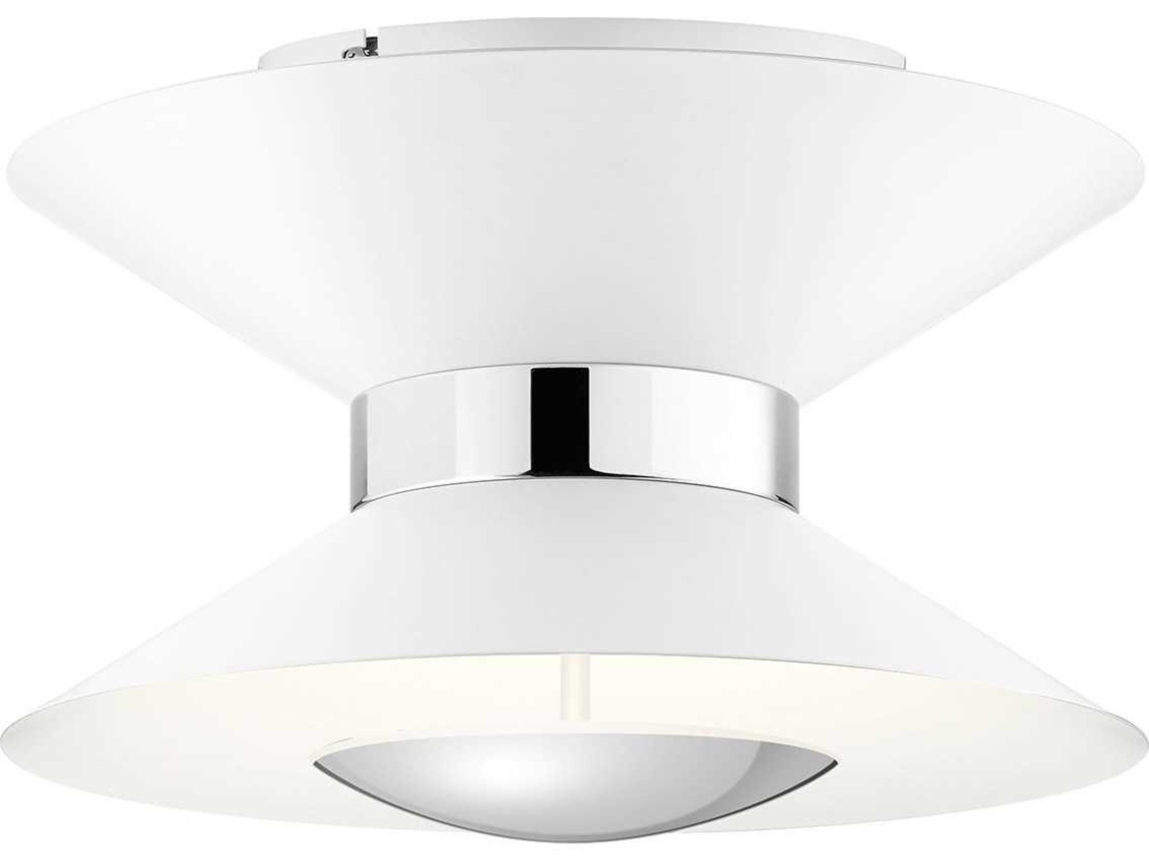 Elan Kordan 1-Light Matte White LED Round Flush Mount