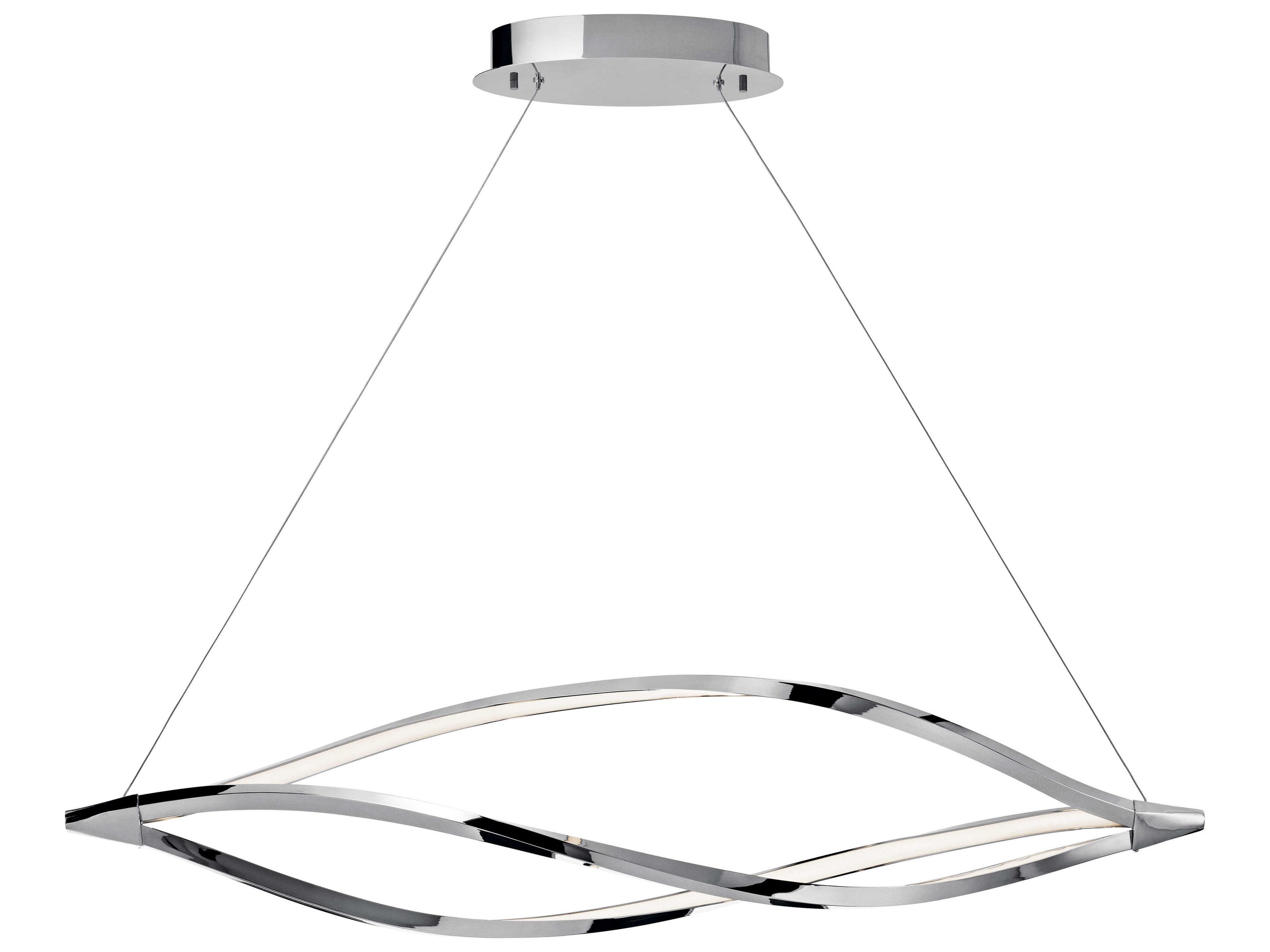 Elan Meridian 1-Light Chrome LED Linear Island Pendant