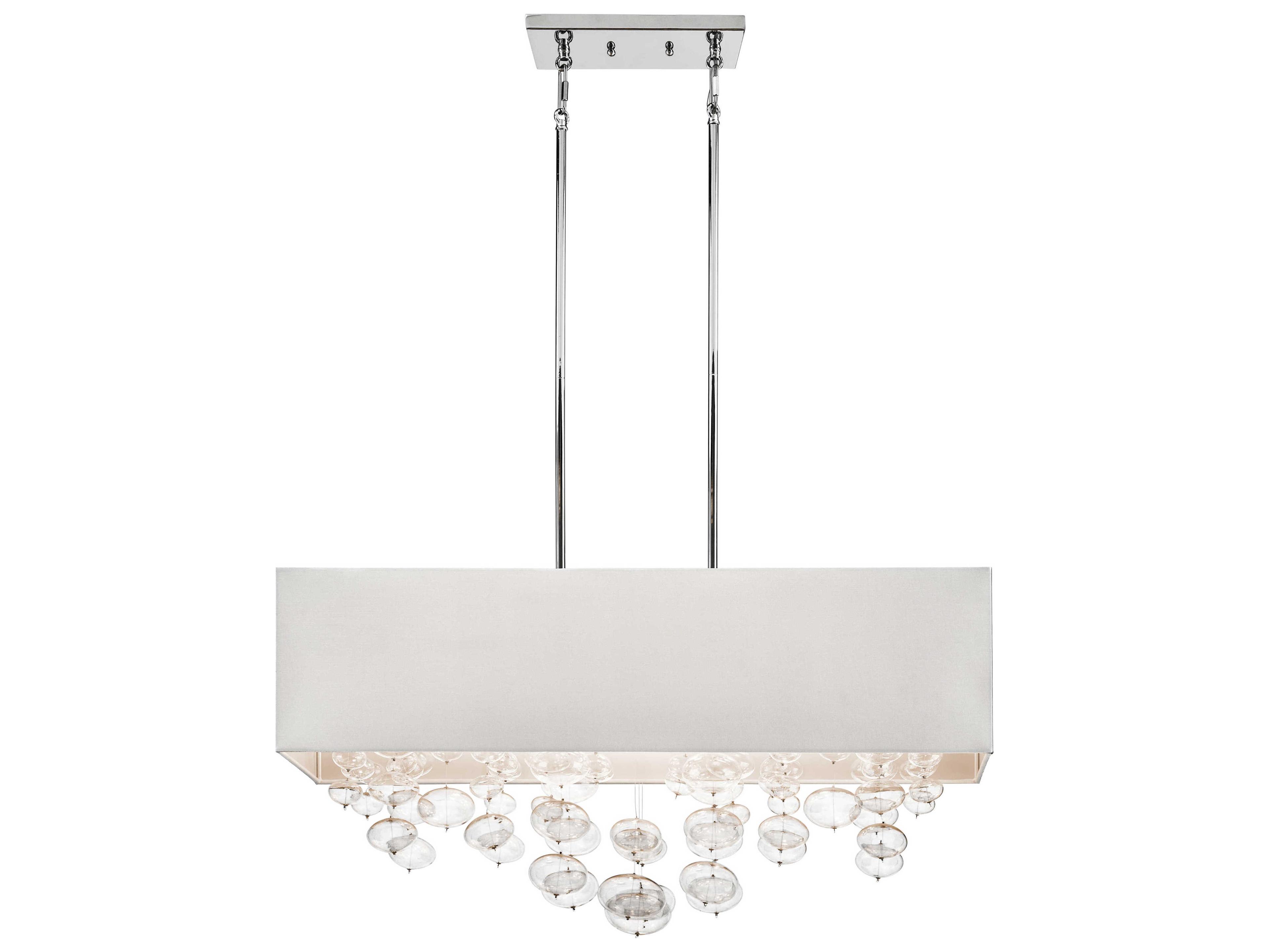 Elan Piatt 6-Light Chrome Glass Island Pendant