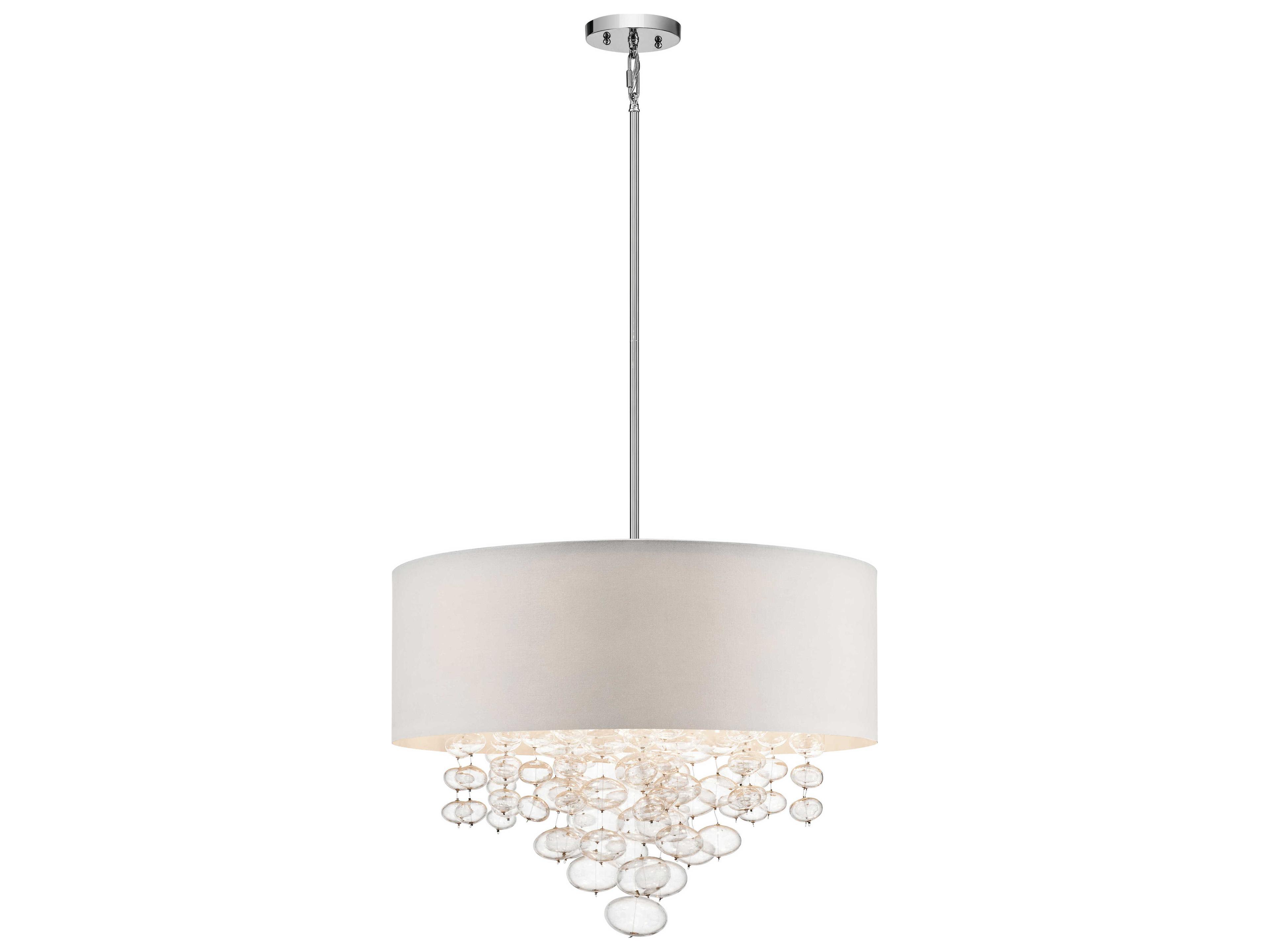 Elan Piatt 5-Light Chrome Glass Globe Pendant