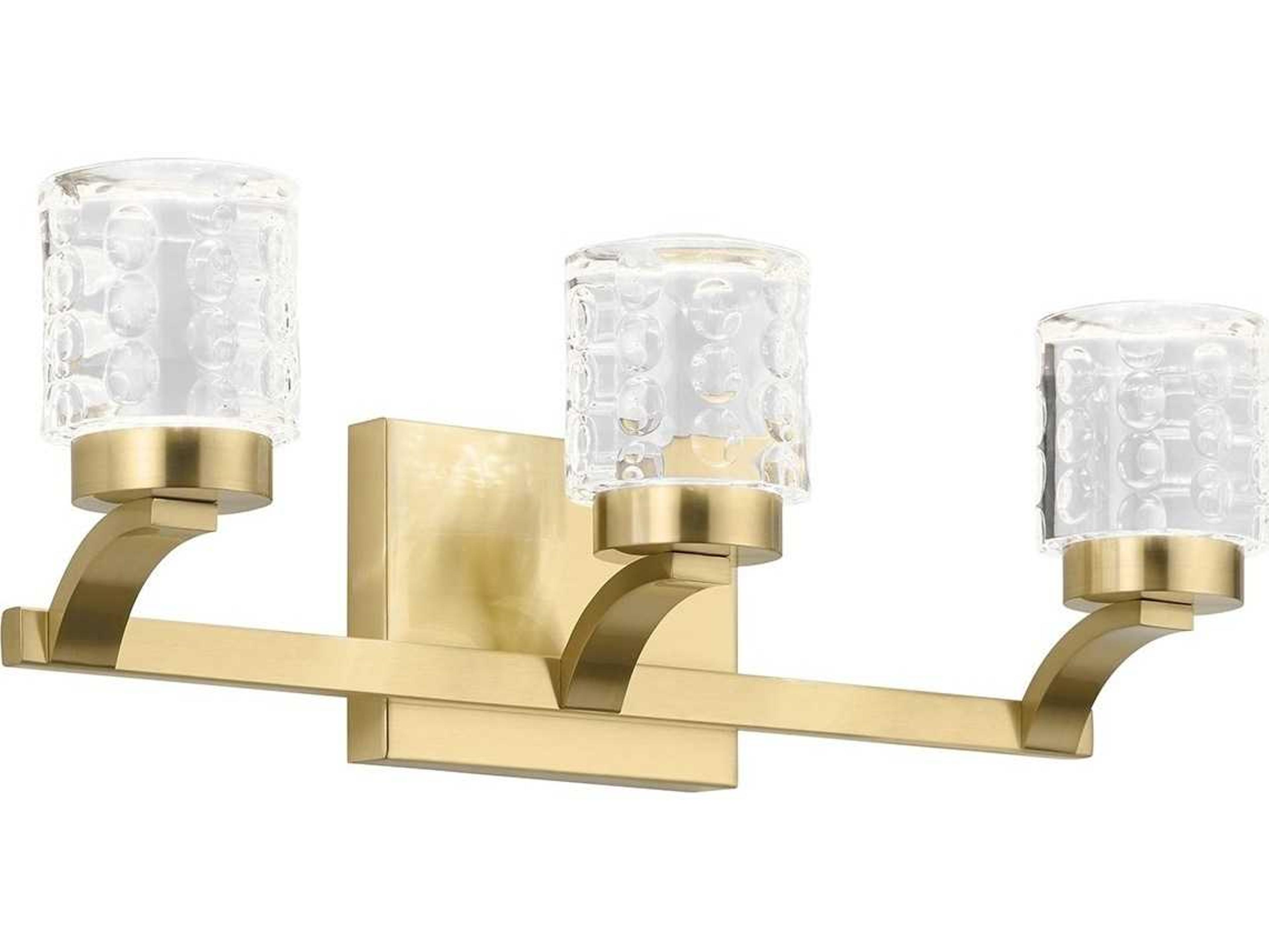 Elan Rene 3-Light Champagne Gold LED Vanity Light