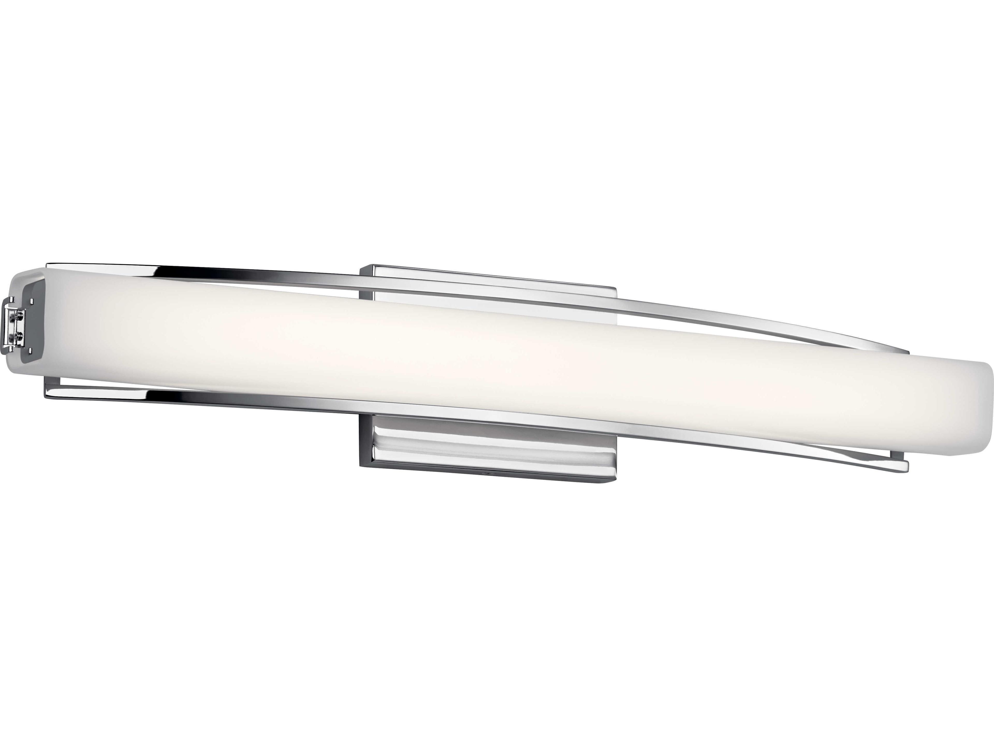 Elan Rowan 1-Light Chrome Glass LED Vanity Light