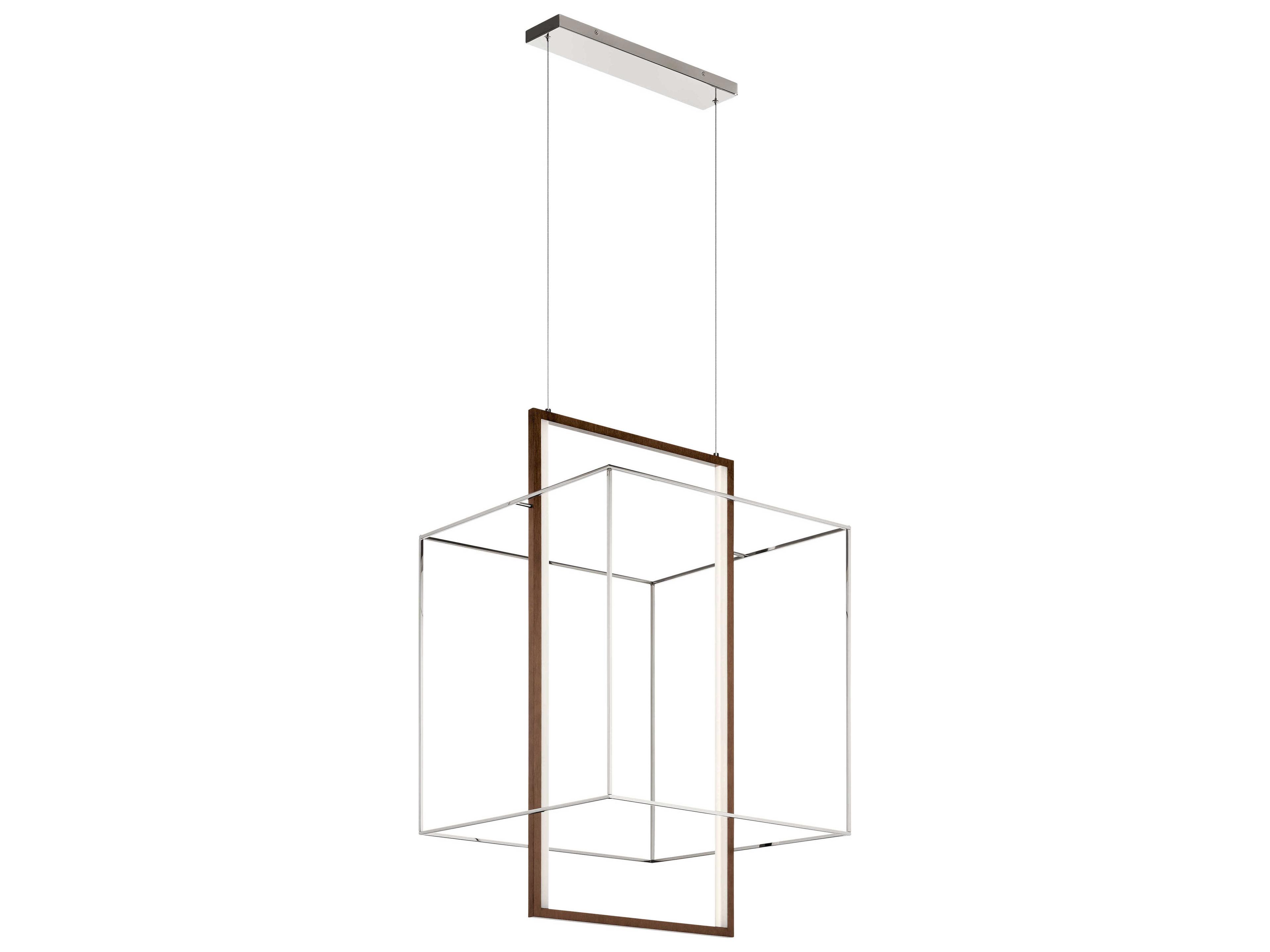 Viho Polished Nickel LED Linear Pendant