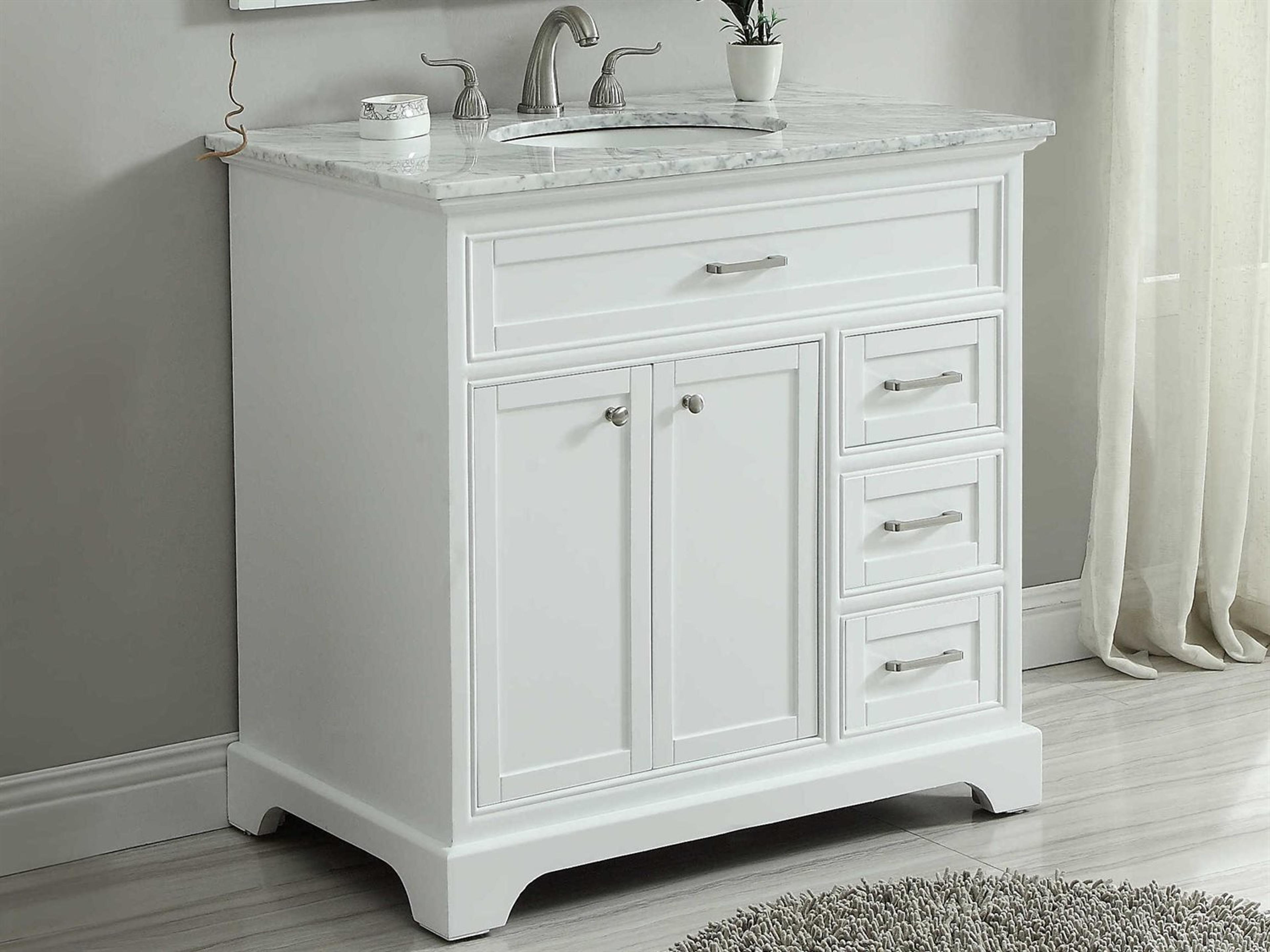 Elegant Lighting Americana White 36" Vanity