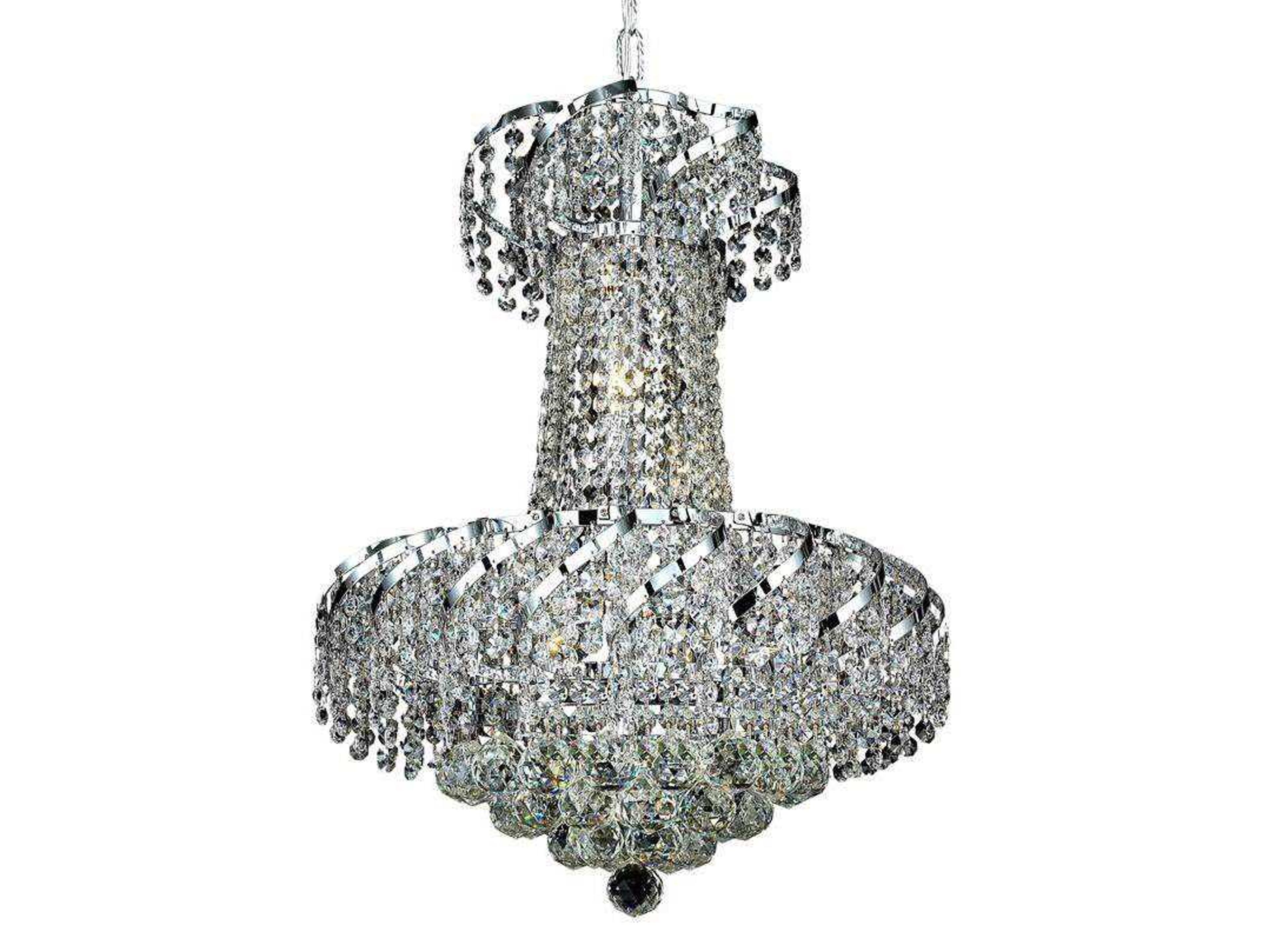 Elegant Lighting Belenus 6-Light Chrome Clear Crystal Empire Chandelier