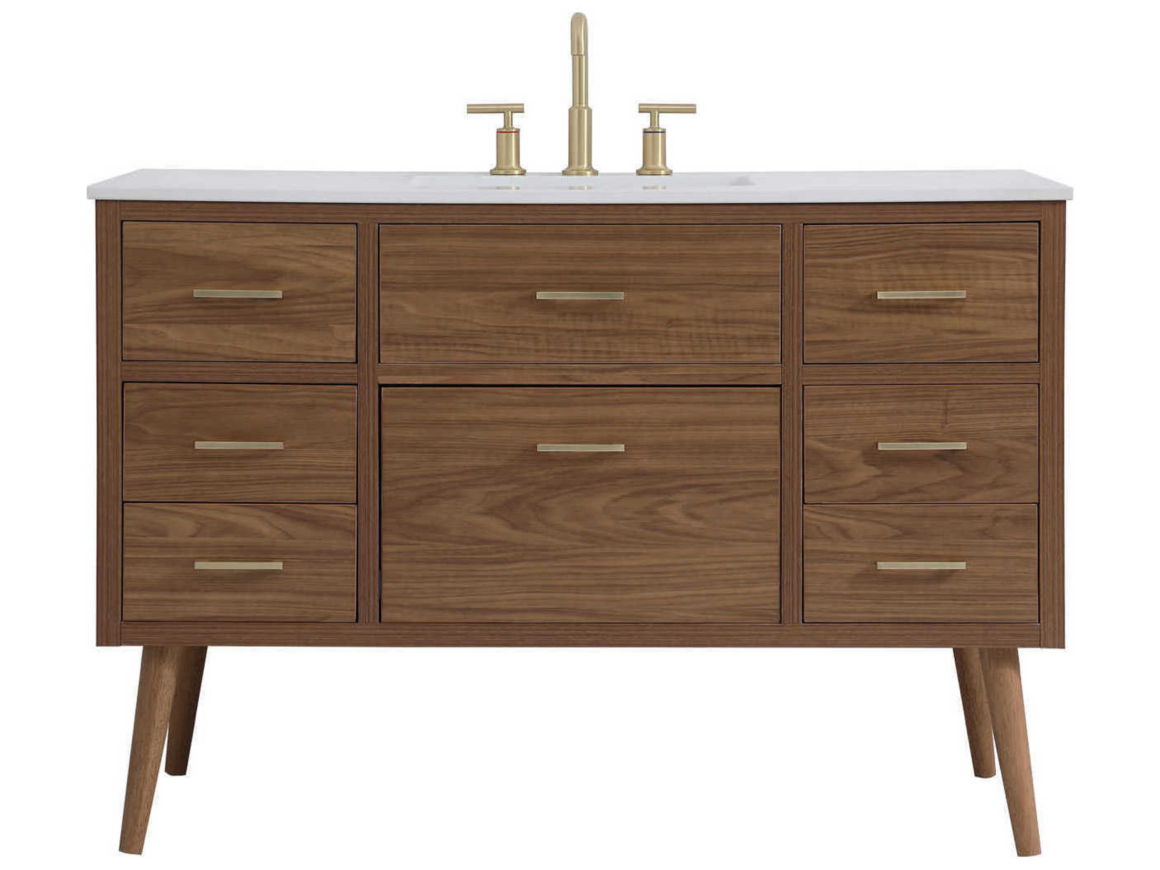 Elegant Lighting Boise 48" Walnut Brown Vanity