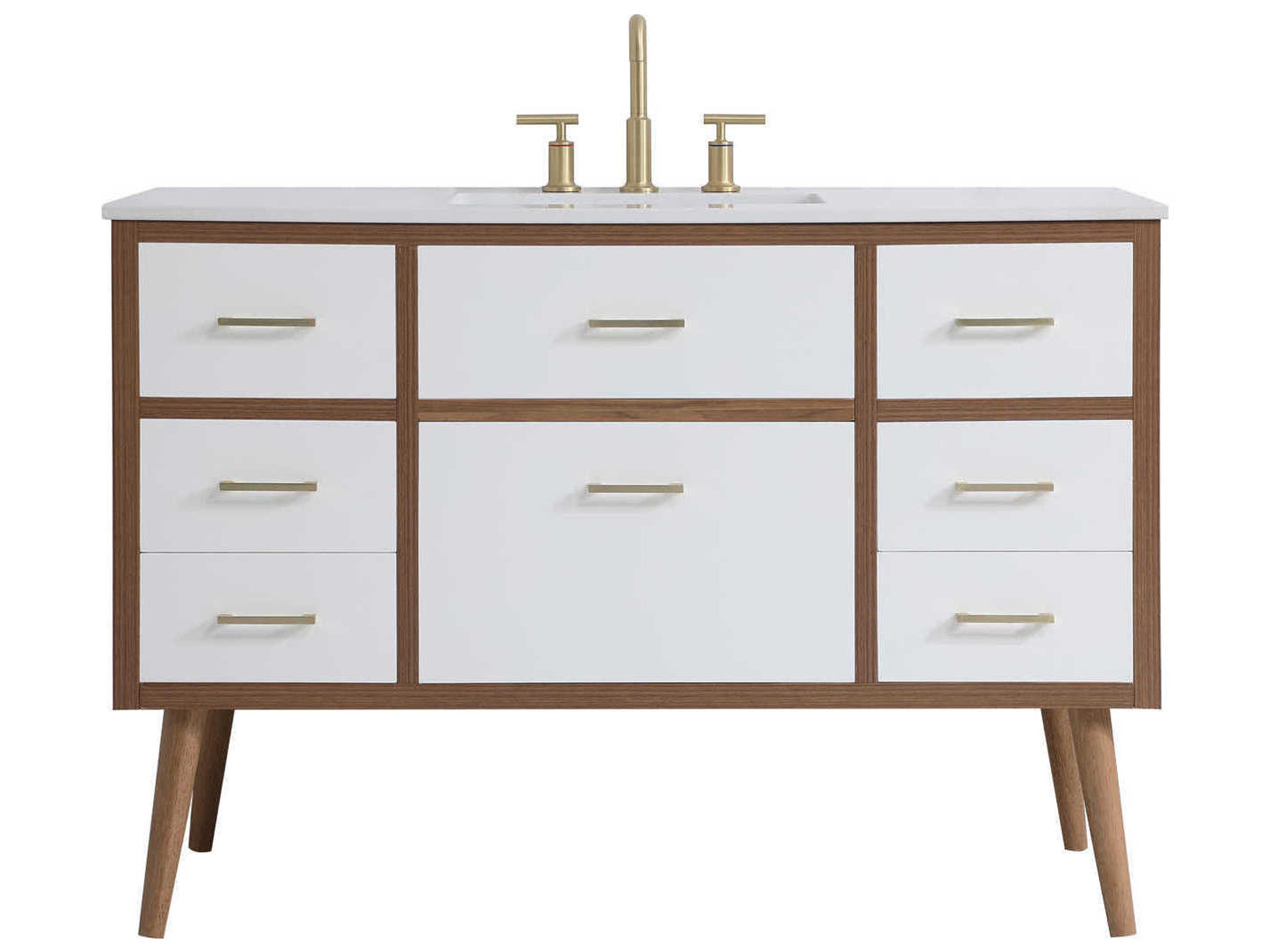 Elegant Lighting Boise White 48" Vanity