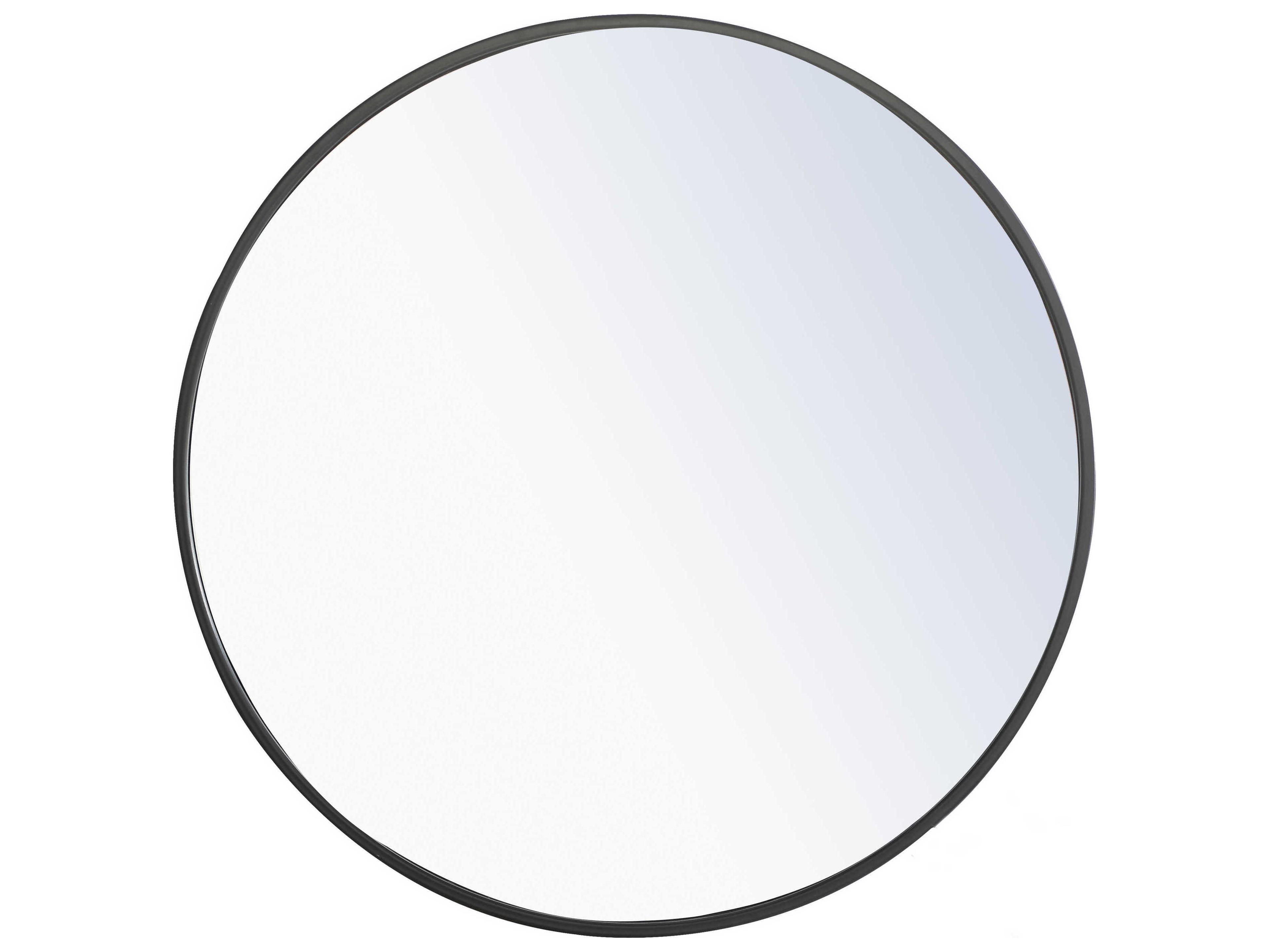 Elegant Lighting Eternity Black Round Wall Mirror