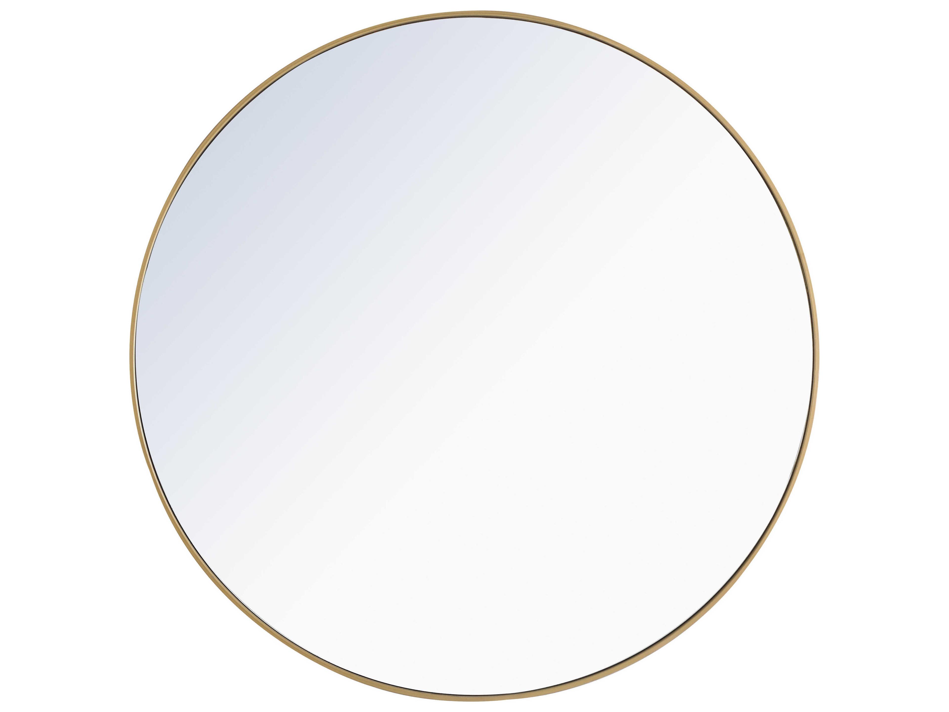Elegant Lighting Eternity Brass Round Wall Mirror