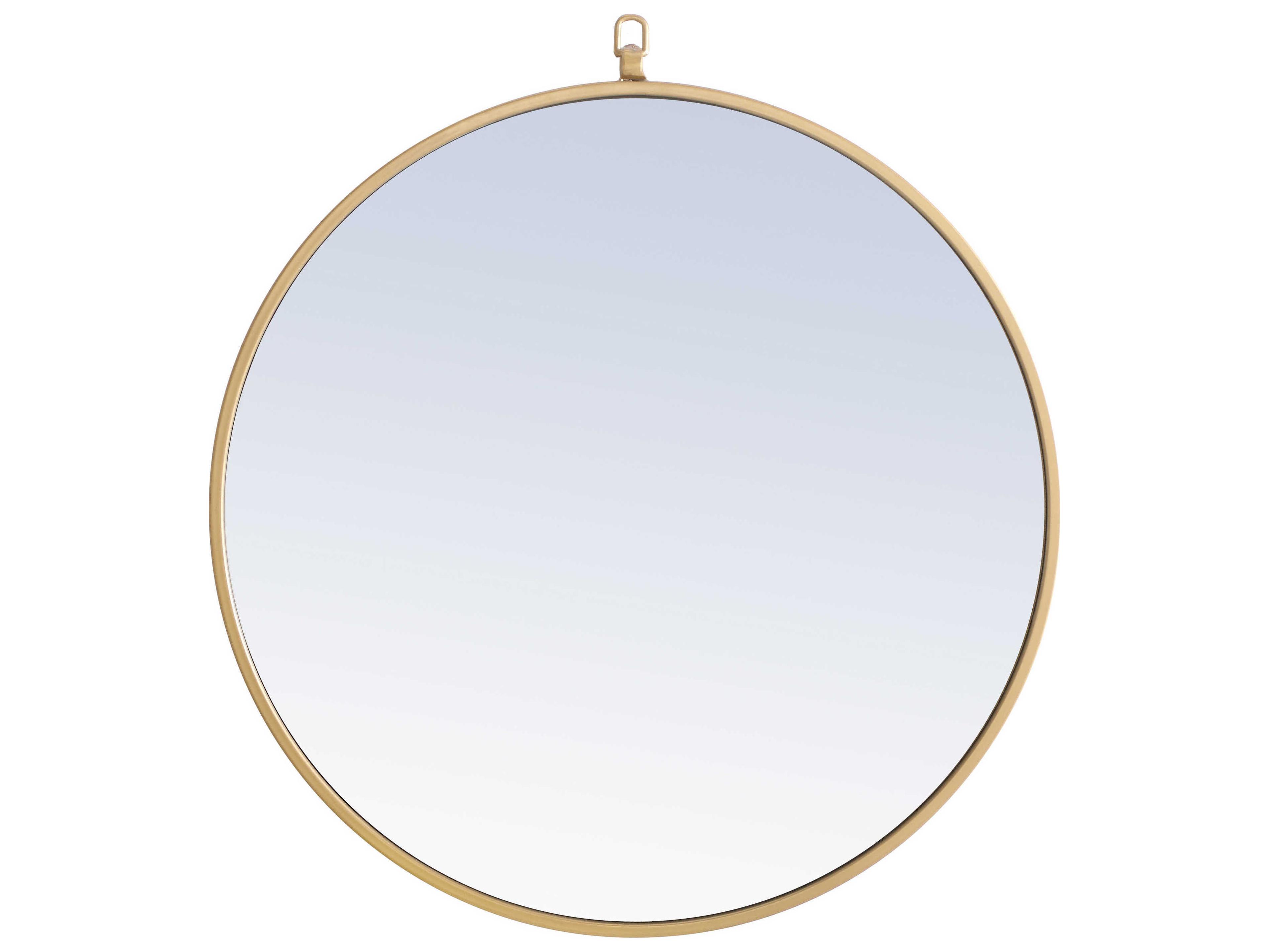 Elegant Lighting Eternity Brass Round Wall Mirror