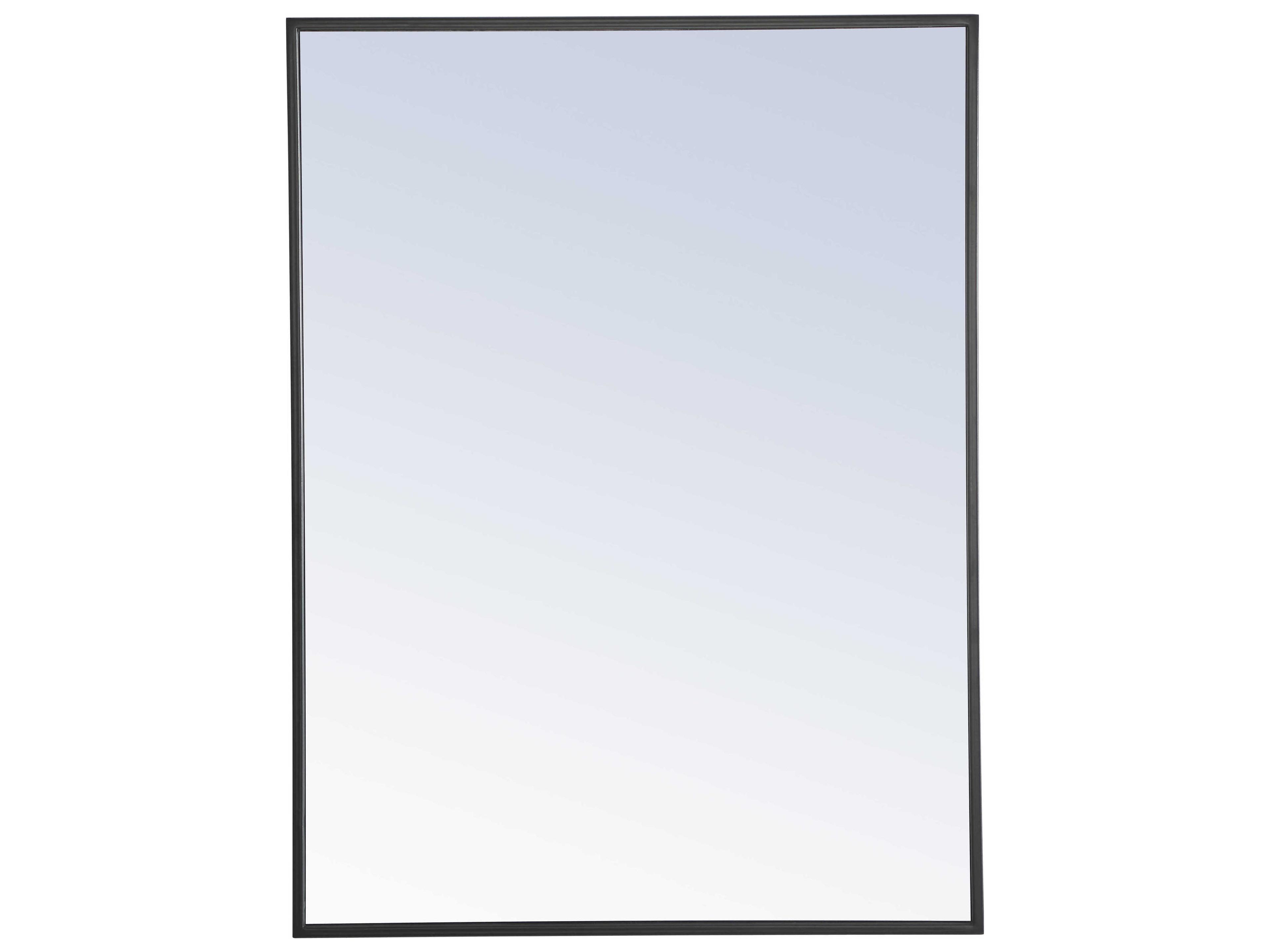Elegant Lighting Eternity Black Rectangular Wall Mirror