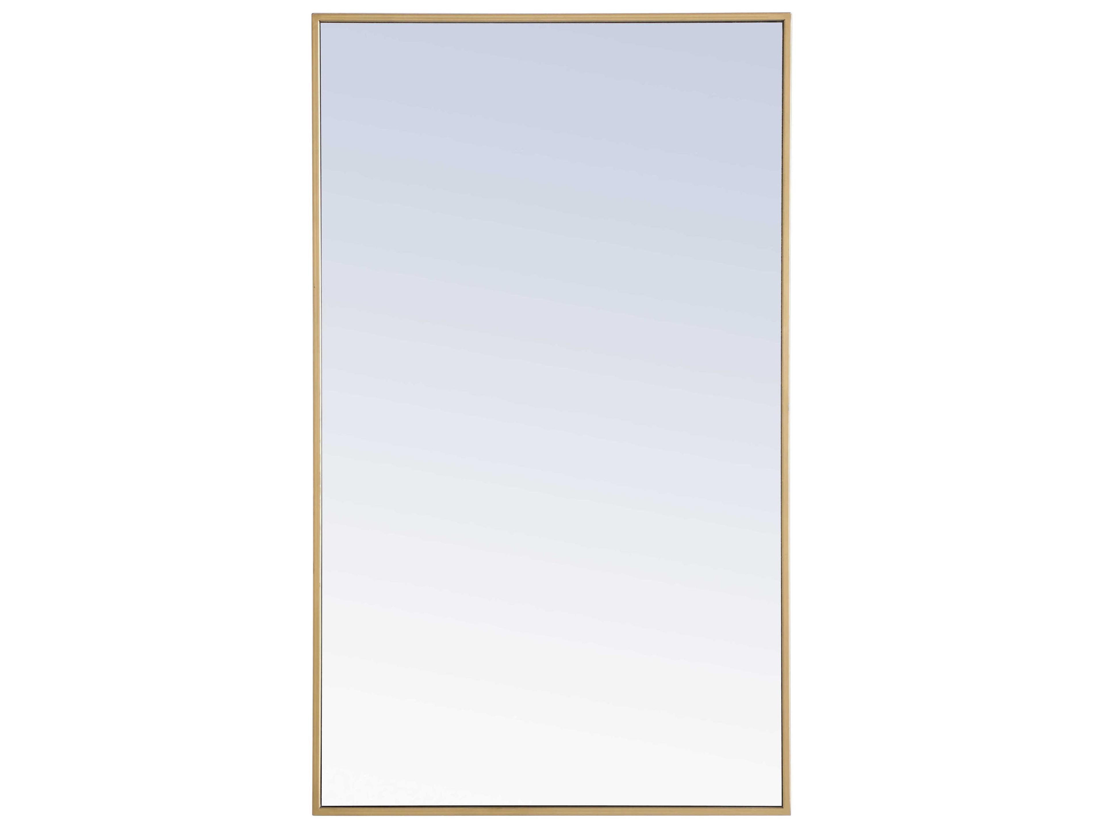 Eternity Brass Rectangular Wall Mirror