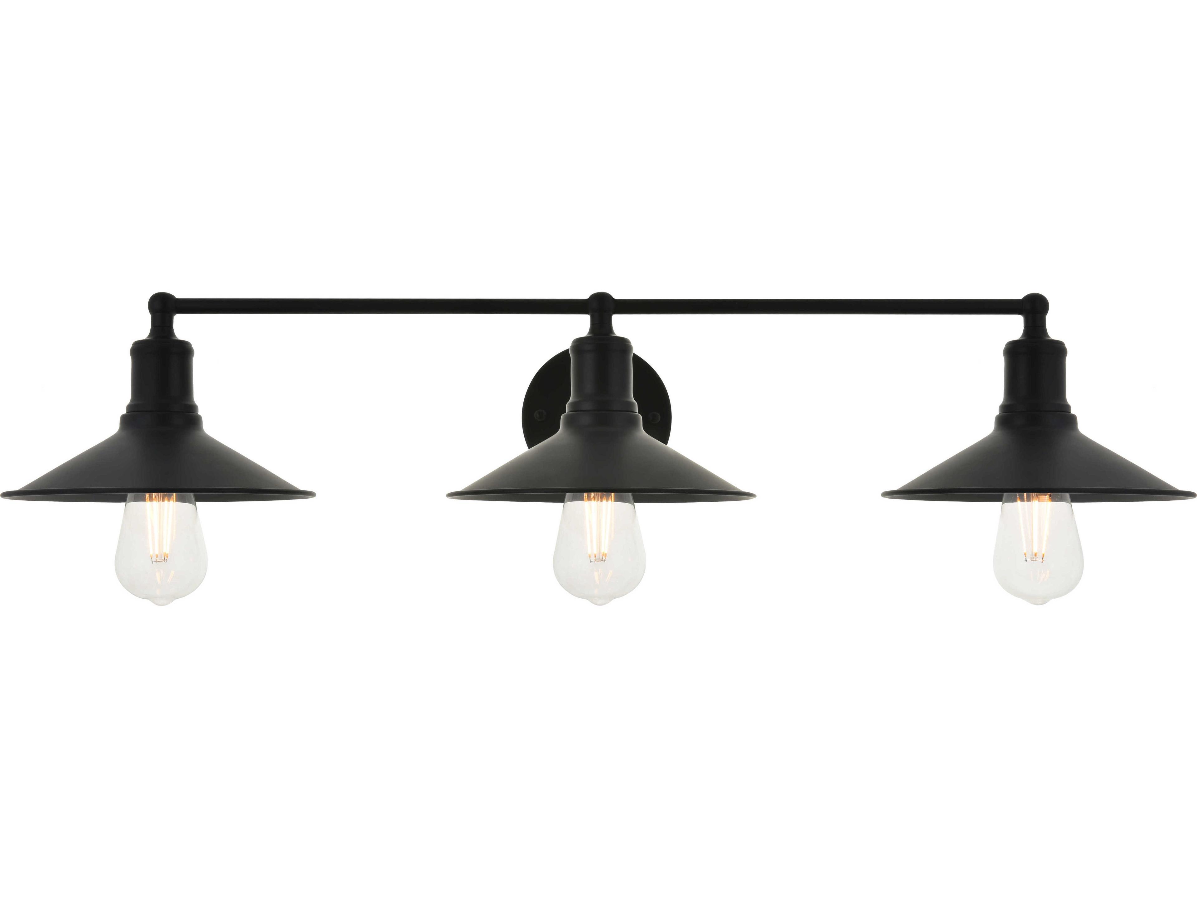 Elegant Lighting Etude 3-Light Black Vanity Light