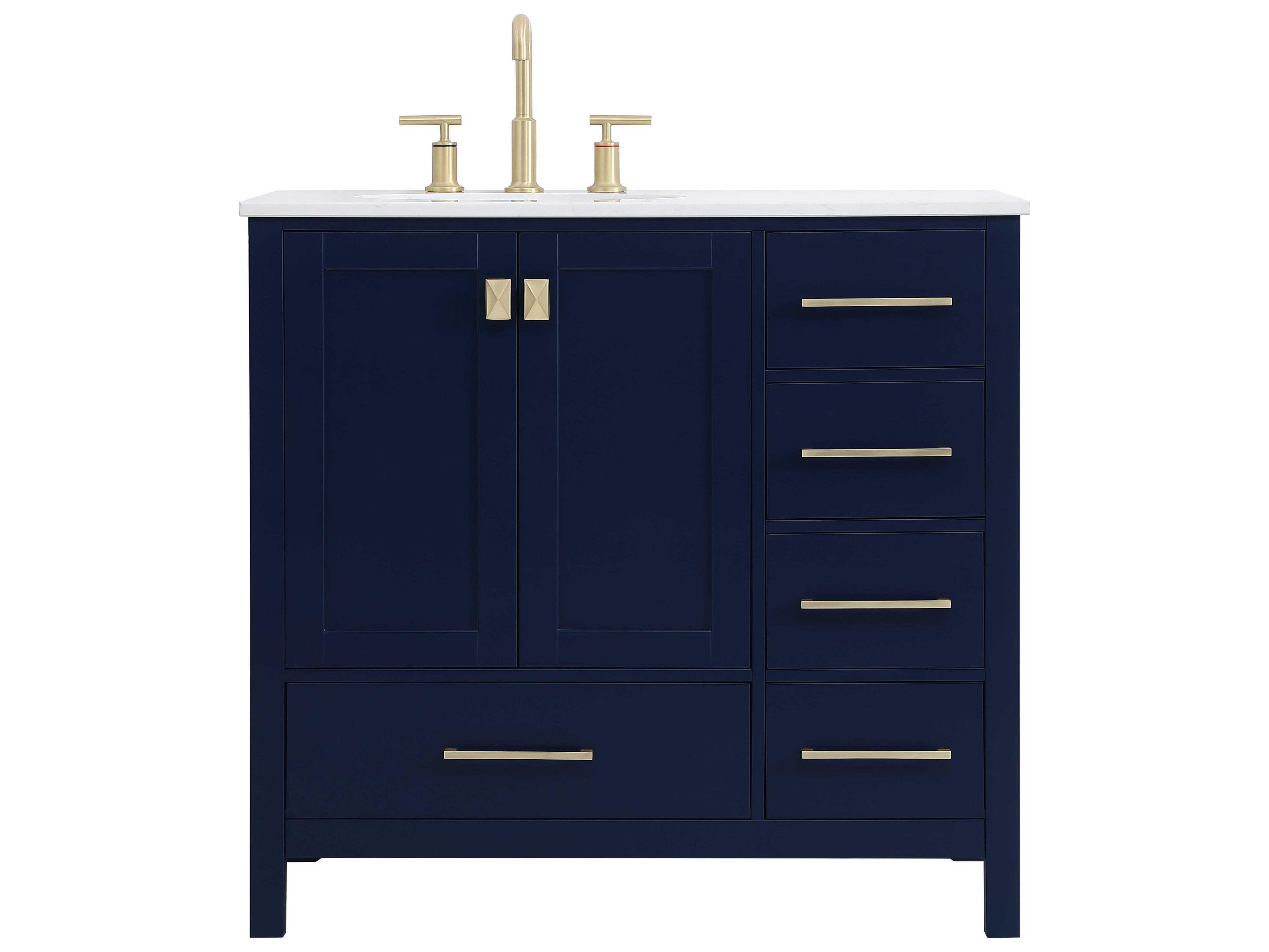Elegant Lighting Irene Blue 36" Vanity