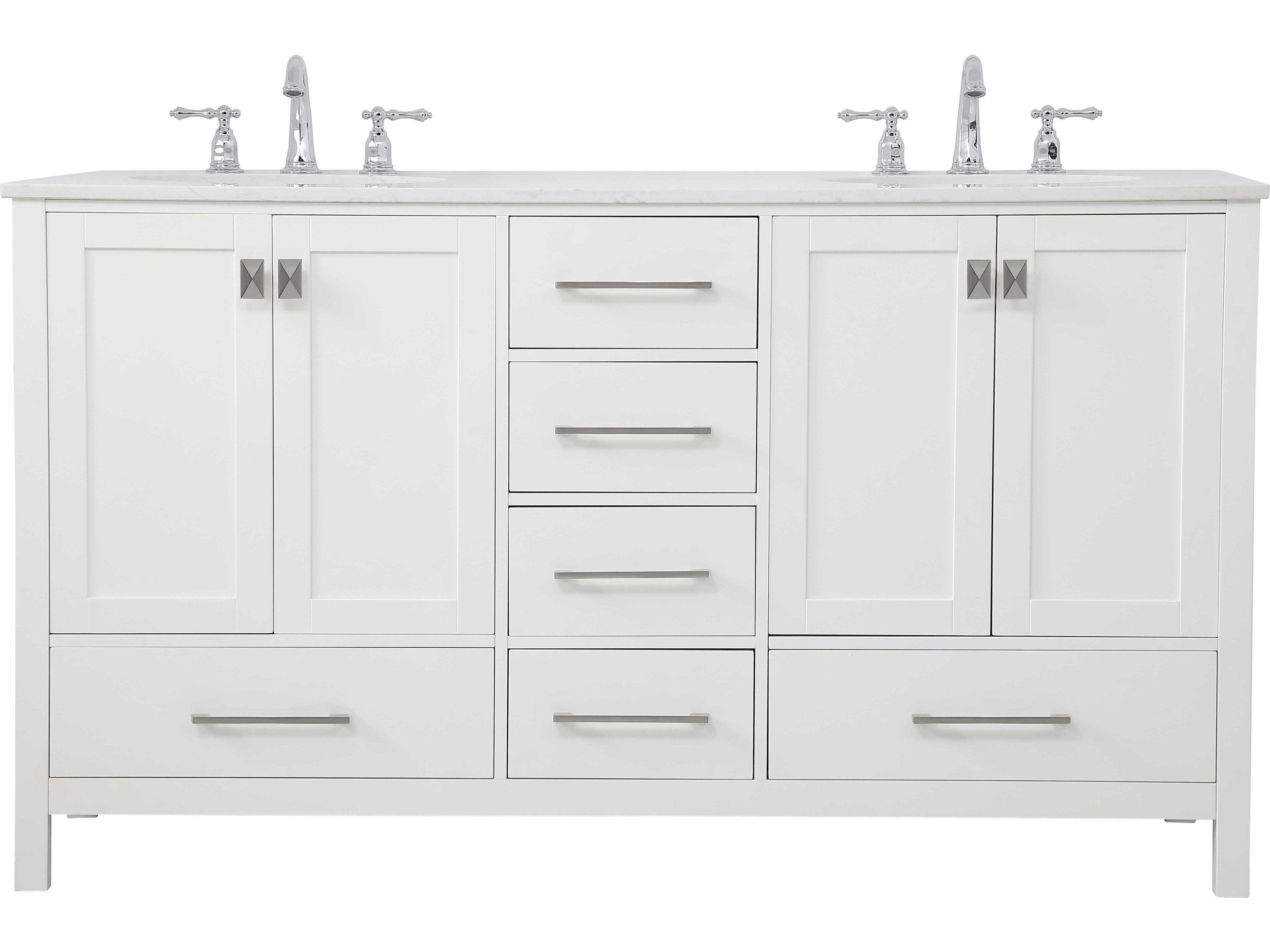 Elegant Lighting Irene White 60" Vanity