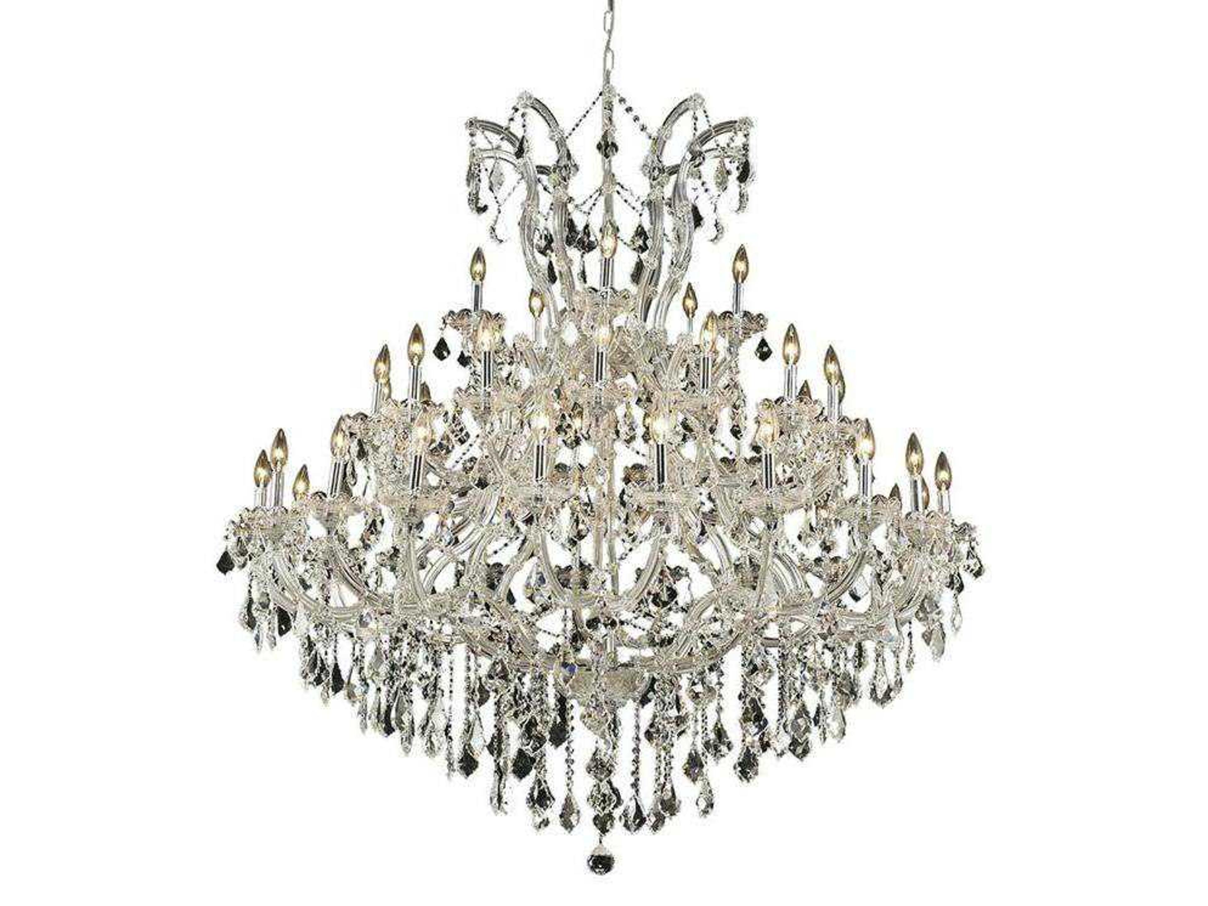 Elegant Lighting Maria Theresa 41-Light Chrome Clear Crystal Candelabra Tiered Chandelier