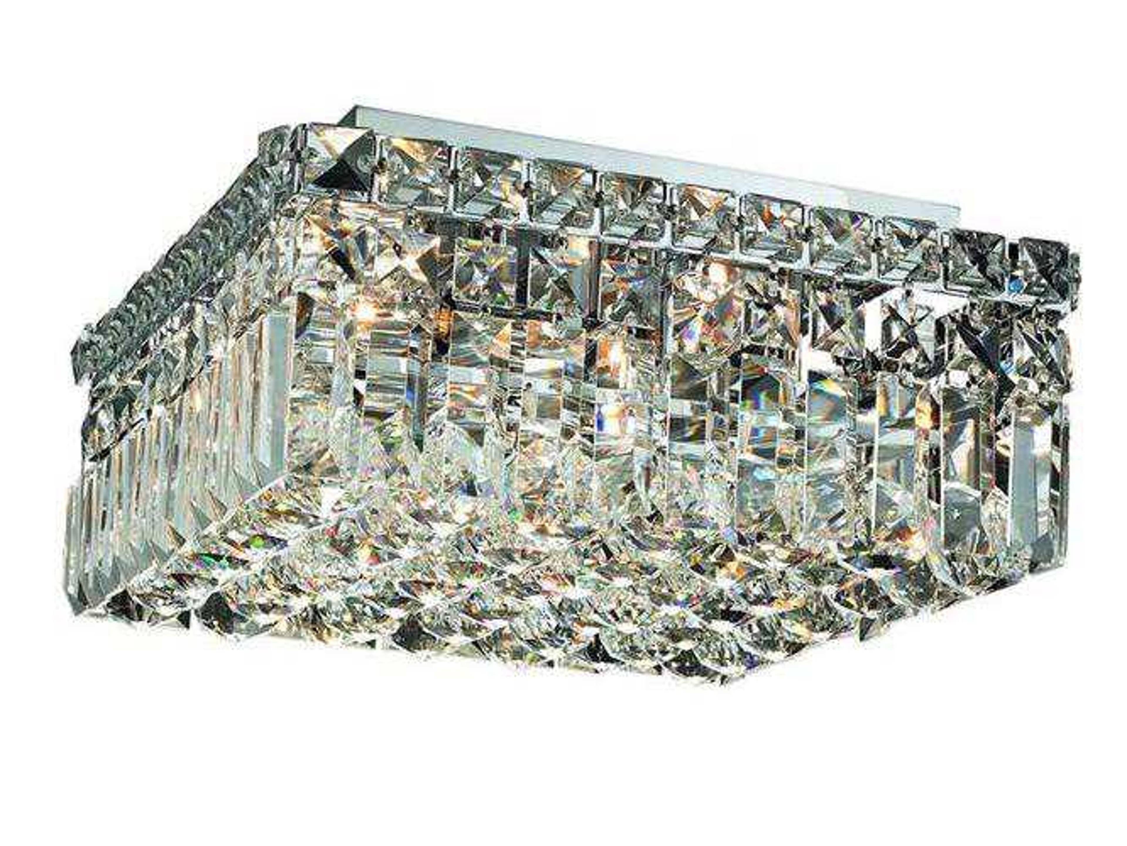 Elegant Lighting Maxime Chrome Clear Crystal Flush Mount