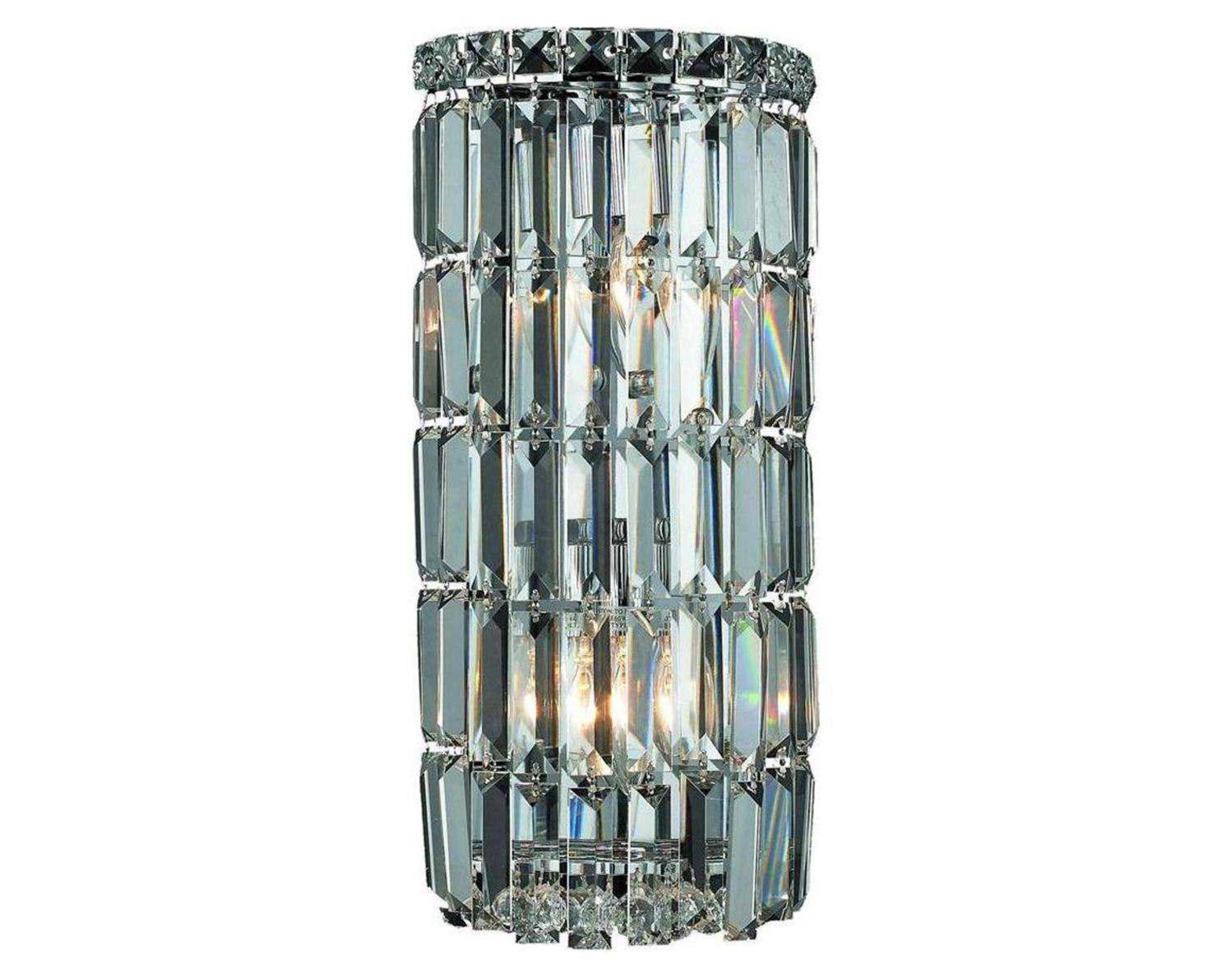 Elegant Lighting Maxime Chrome Clear Crystal Wall Sconce