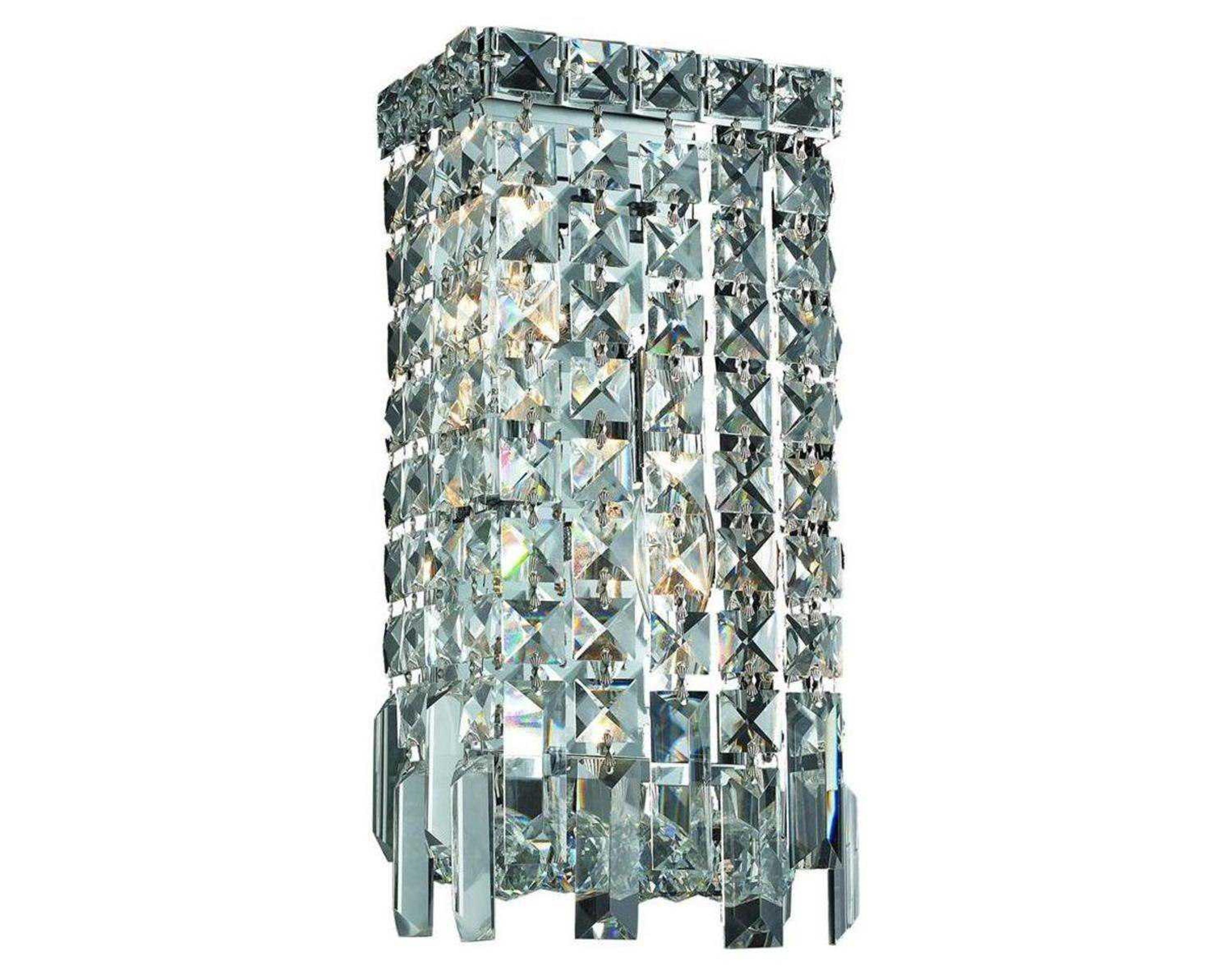 Elegant Lighting Maxime Chrome Clear Crystal Wall Sconce