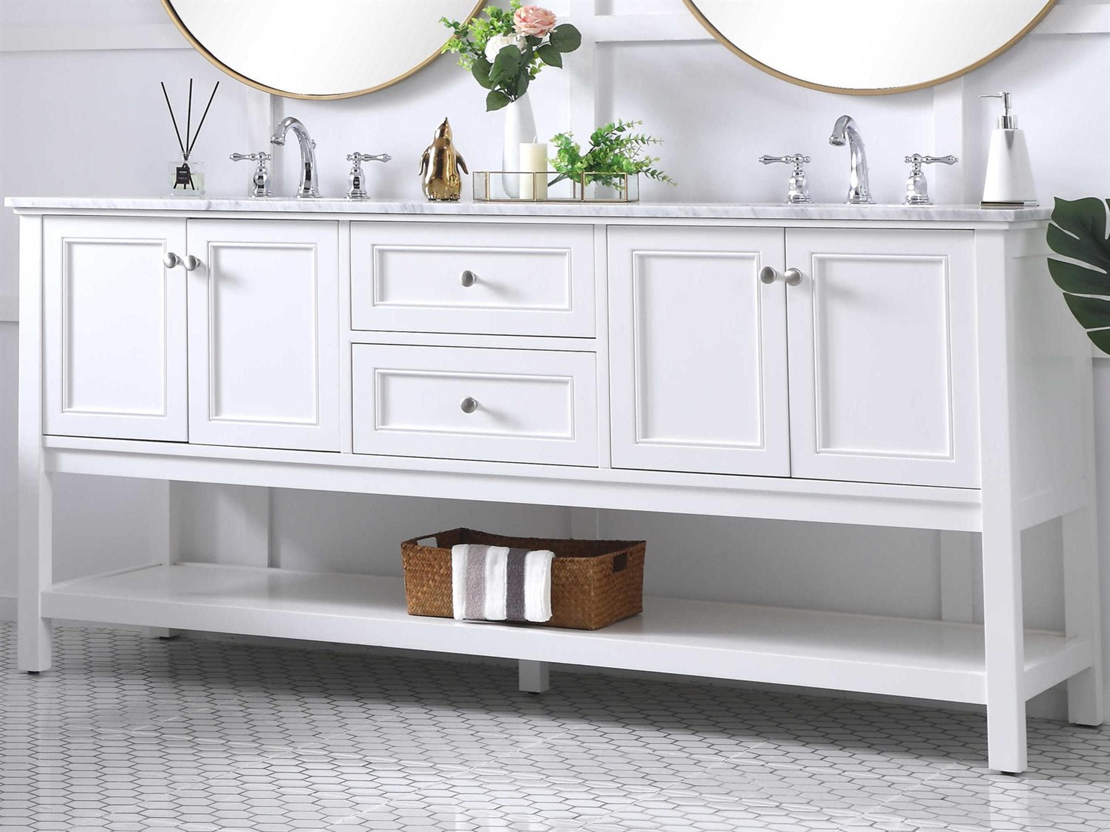 Elegant Lighting Metropolis White 72" Vanity