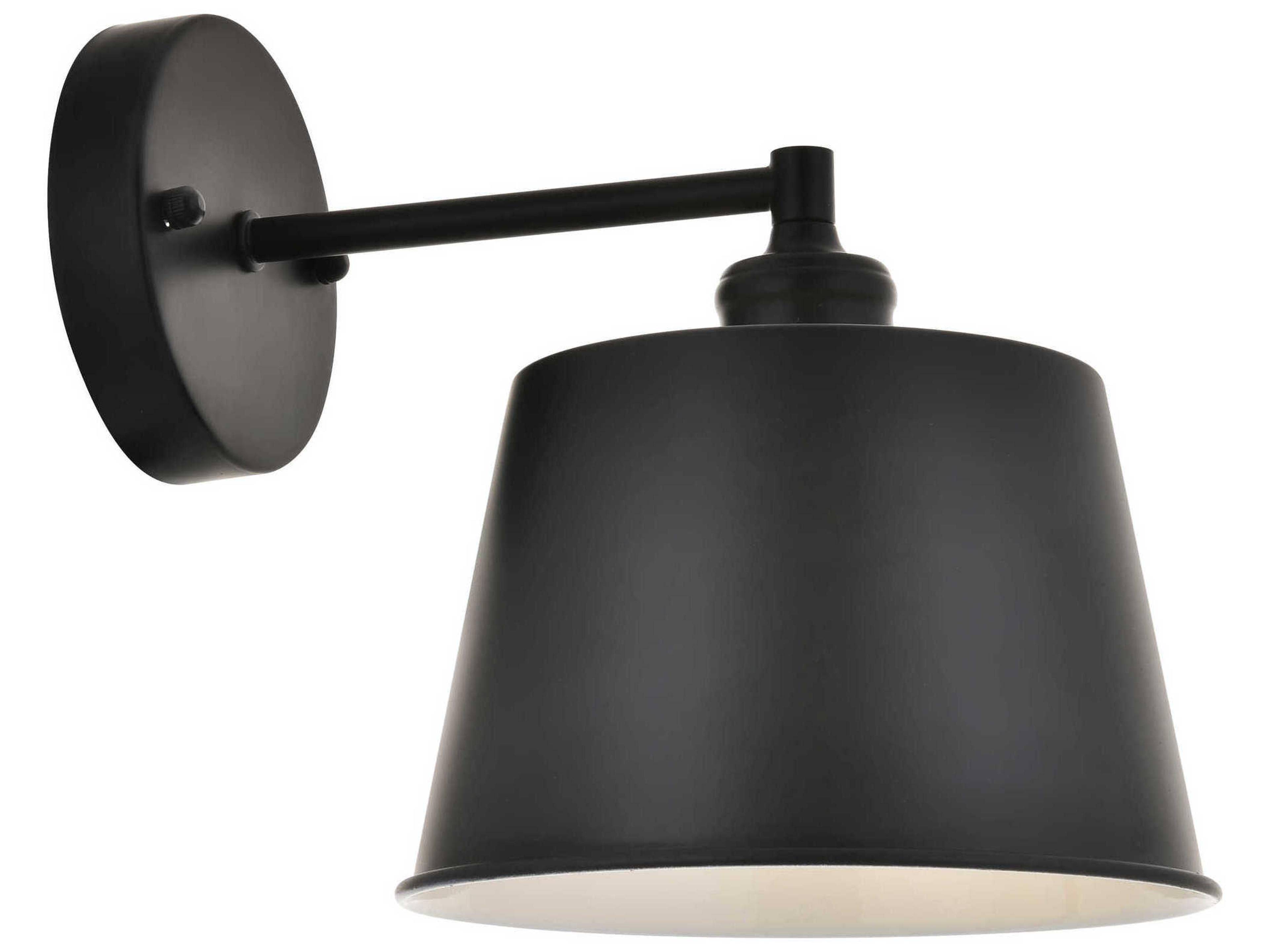 Elegant Lighting Nota 1-Light Black Wall Sconce