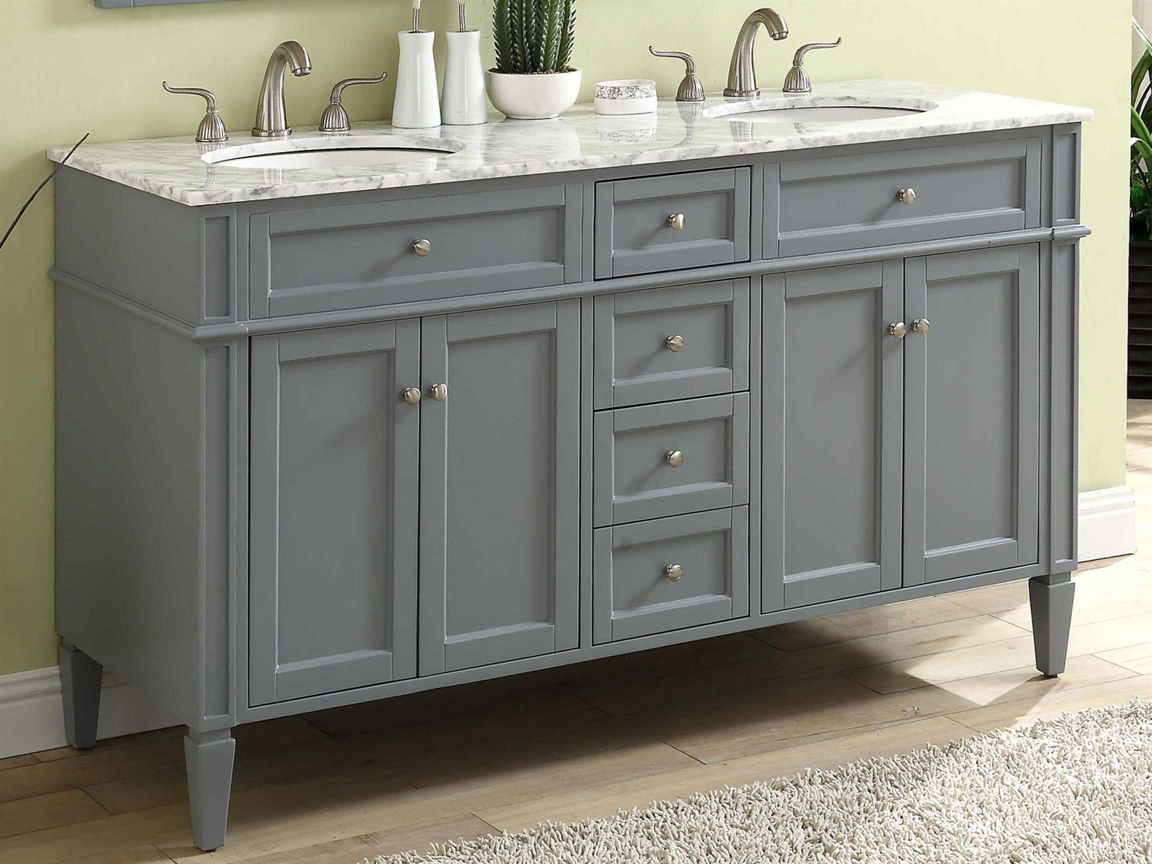 Elegant Lighting Park Avenue Grey 60" Vanity