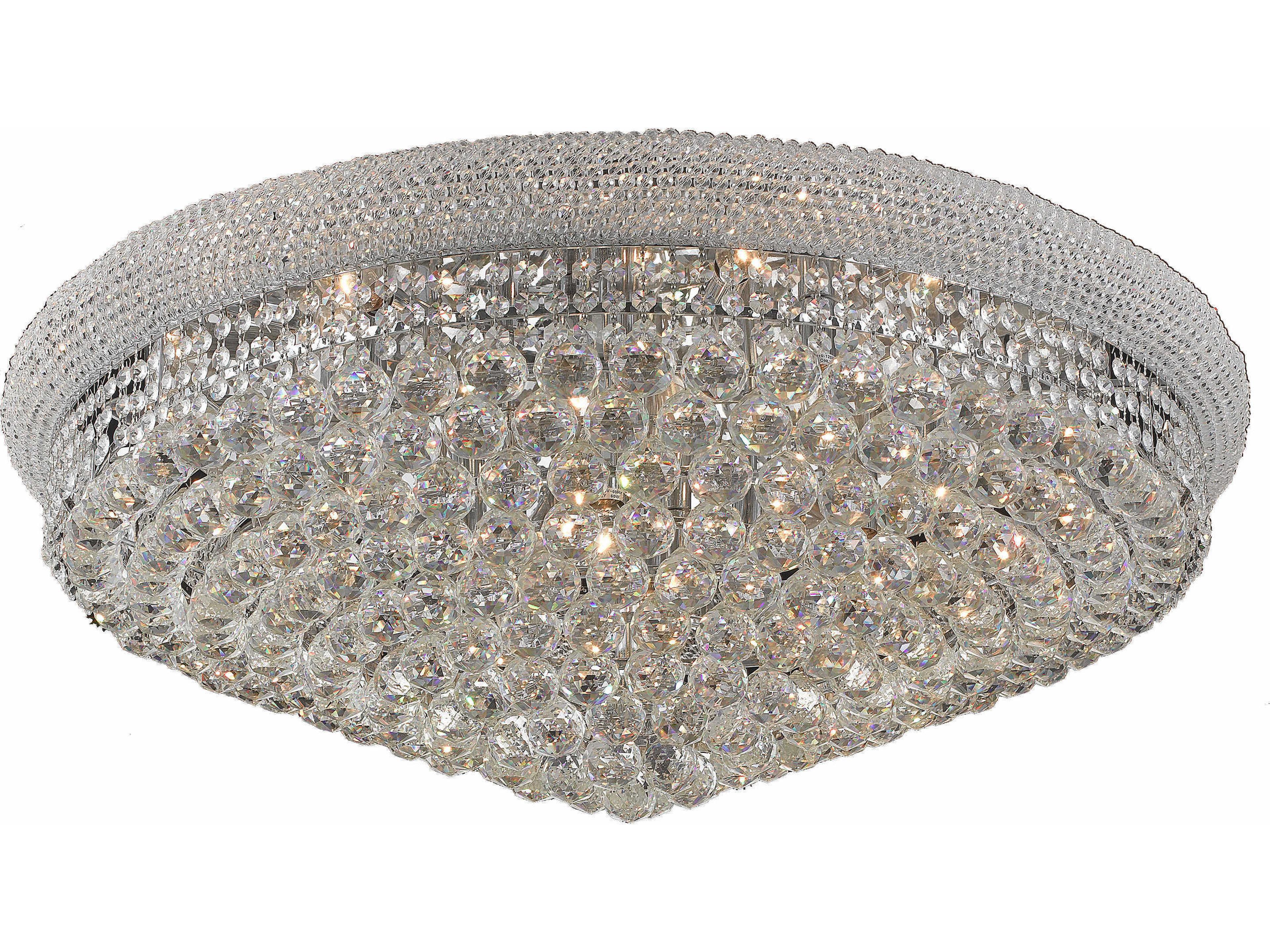 Elegant Lighting Primo Chrome Clear Crystal Bowl Flush Mount