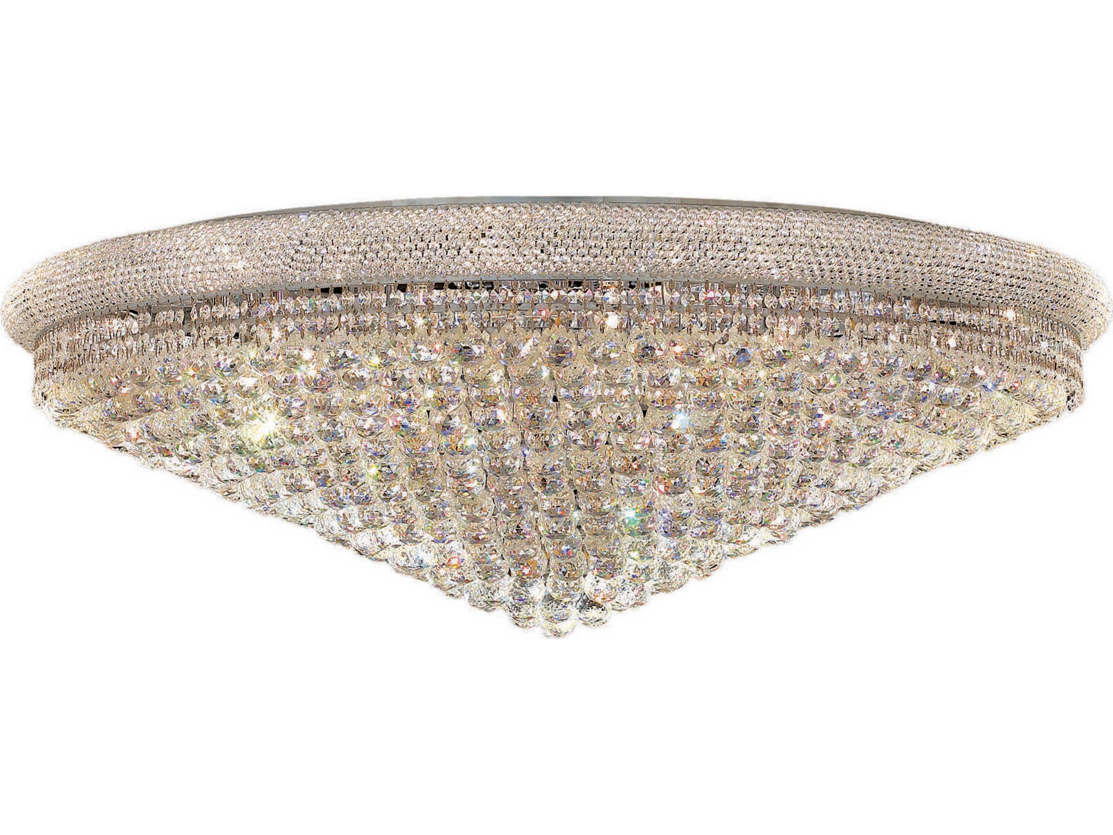 Elegant Lighting Primo Chrome Clear Crystal Bowl Flush Mount