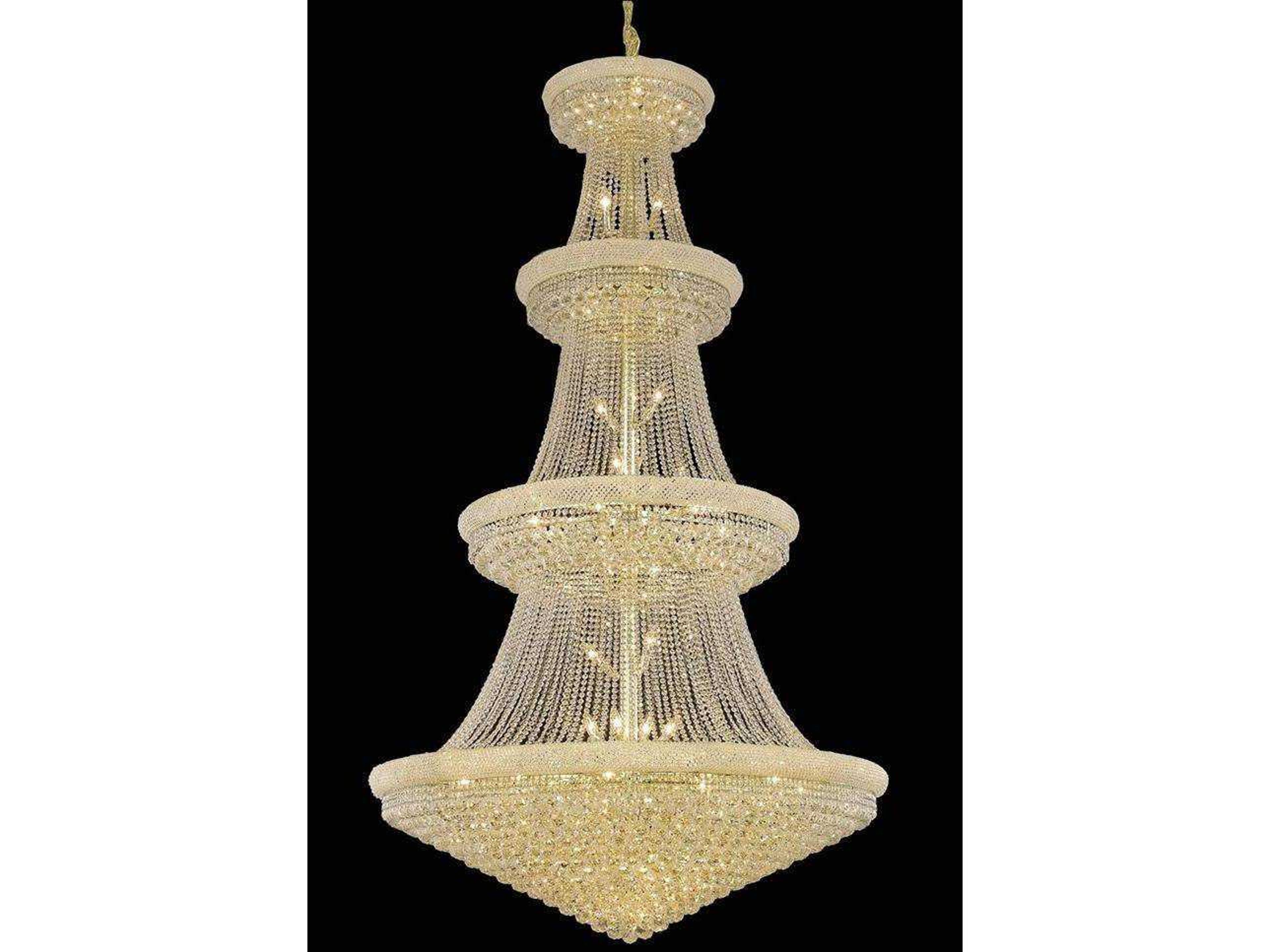 Elegant Lighting Primo 48-Light Gold Clear Crystal Empire Tiered Chandelier