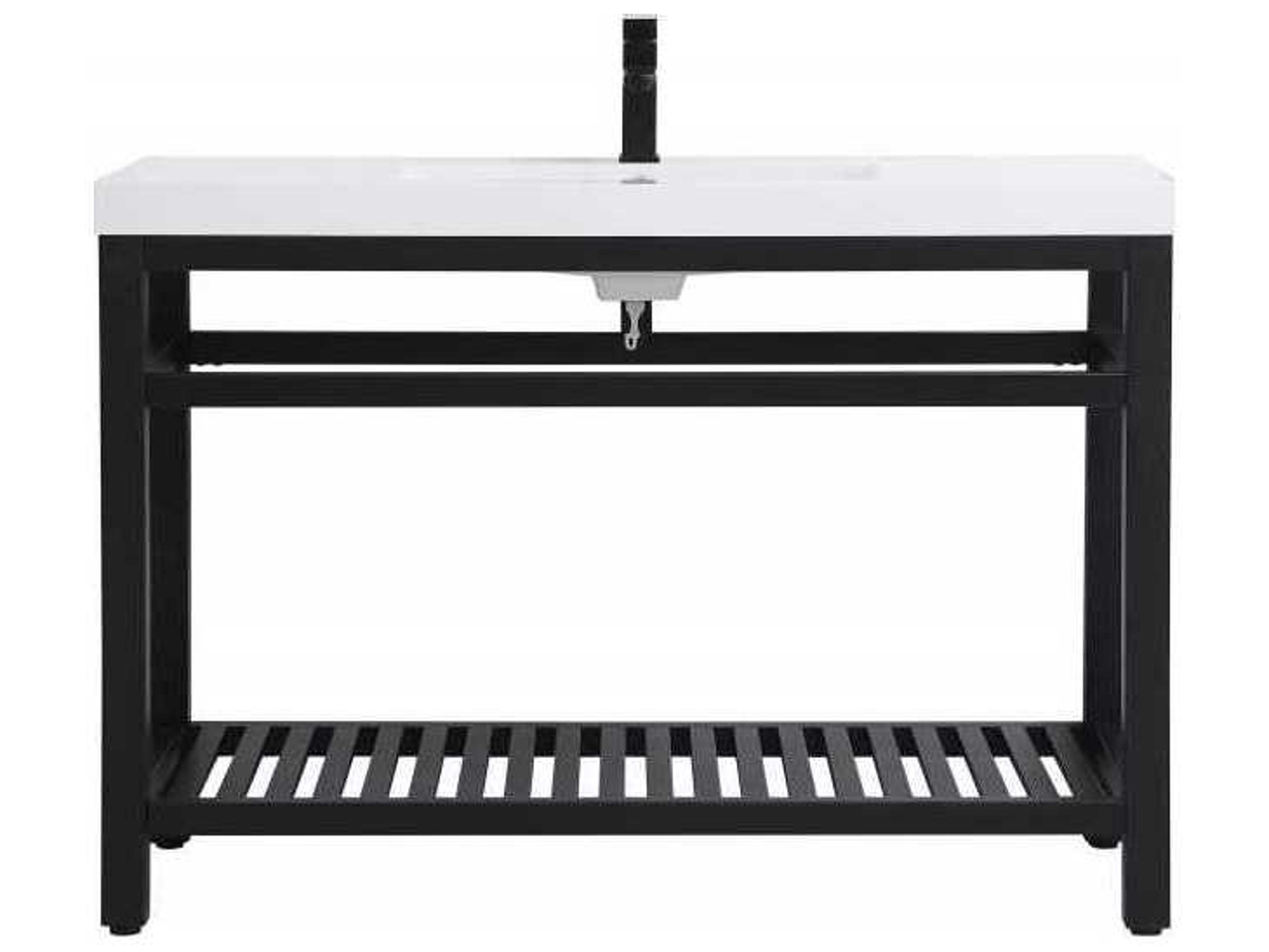 Elegant Lighting Raya Black 48" Vanity