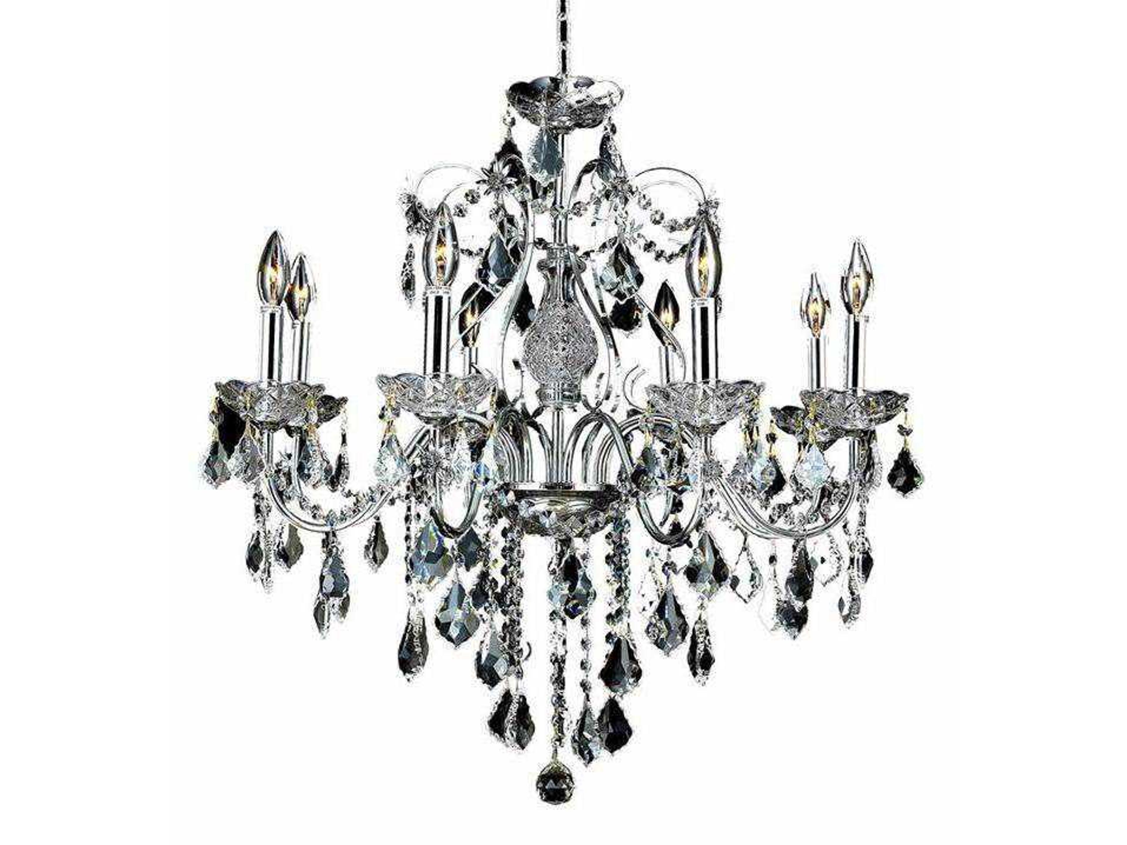 Elegant Lighting St. Francis 8-Light Chrome Clear Crystal Candelabra Chandelier